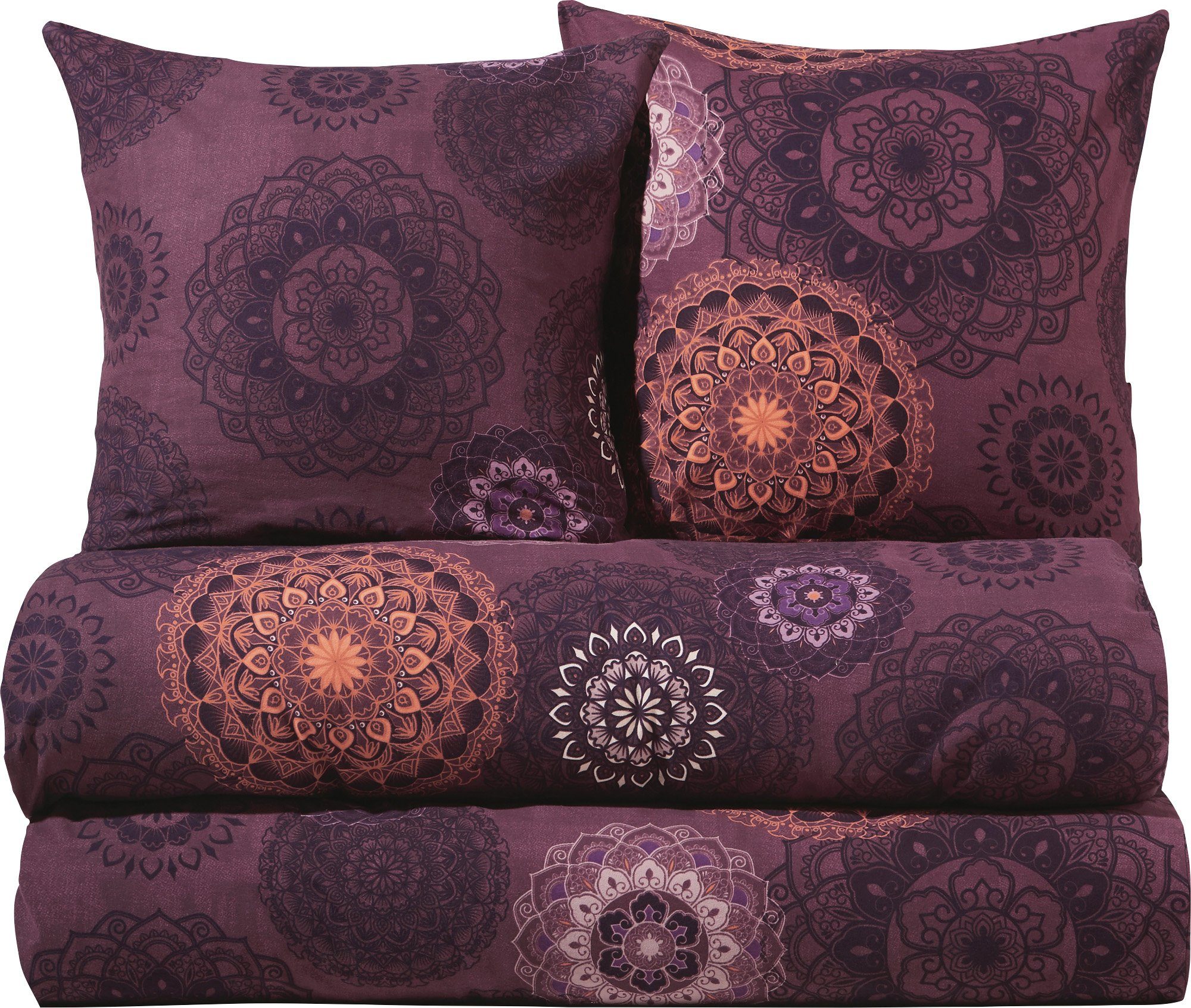 Erwin Müller Bettwäsche Bettwäsche Sparpaket 4-teilig, Baumwolle, Edelflanell Ornamente