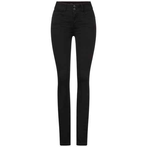 STREET ONE Slim-fit-Jeans - Basic Jeans Slim Fit - Highwaist - Dunkle Slim Fit Jeans