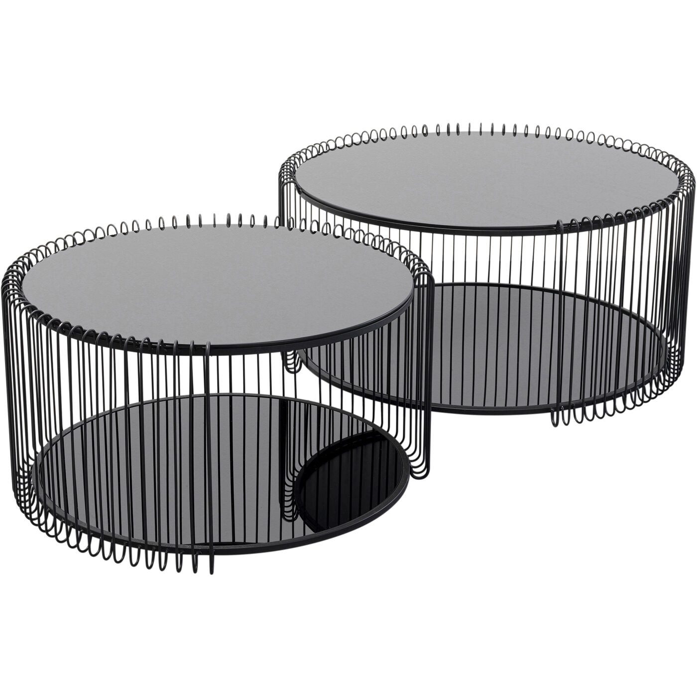 Kare Design Couchtisch Wire Double (2er Set), mit 2 Ablagen
