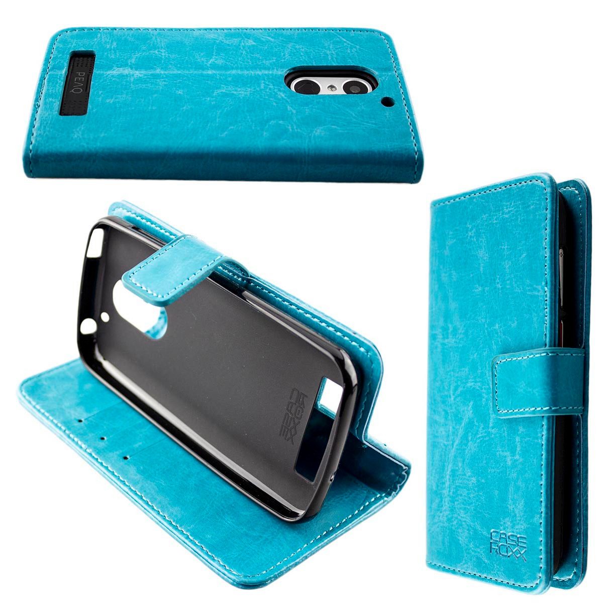 Handytasche caseroxx Handytasche Bookstyle-Case für PEAQ PSP 400, hellblau
