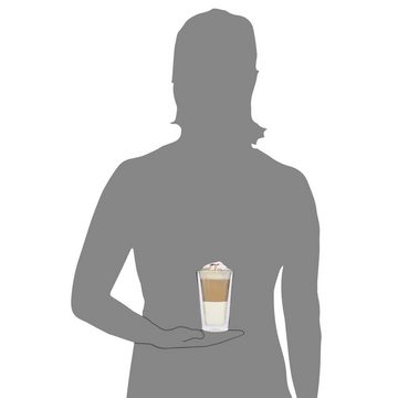 SÄNGER Latte-Macchiato-Glas »Latte Macchiato Gläserset doppelwandig«, Glas, 220 ml, spülmaschinengeeignet
