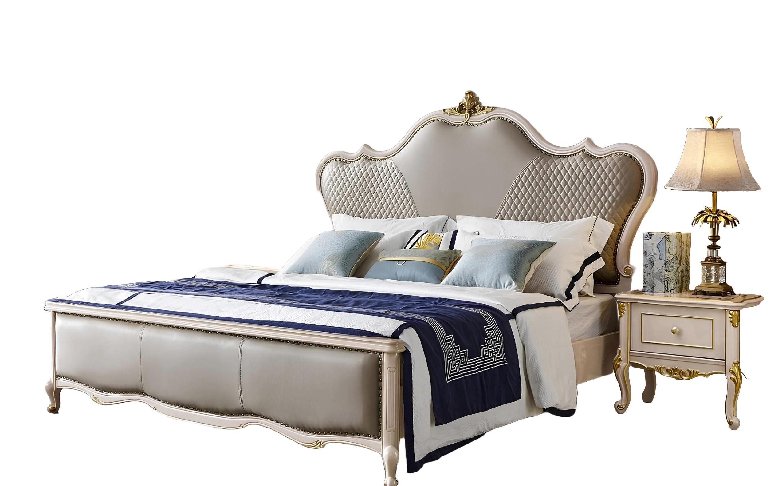 Xlmoebel Bett Elegantes Chesterfield-Bett im Barock-Rokoko-Stil (Bett), Hergestellt in Europa