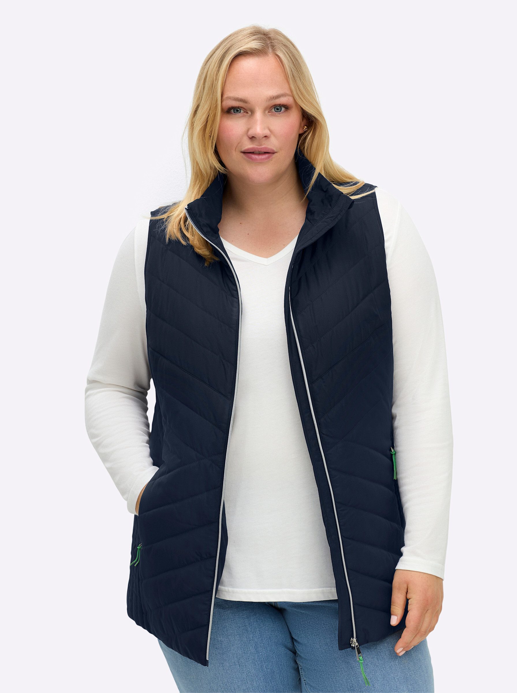 Sheego Jerseyweste Steppweste . günstig online kaufen