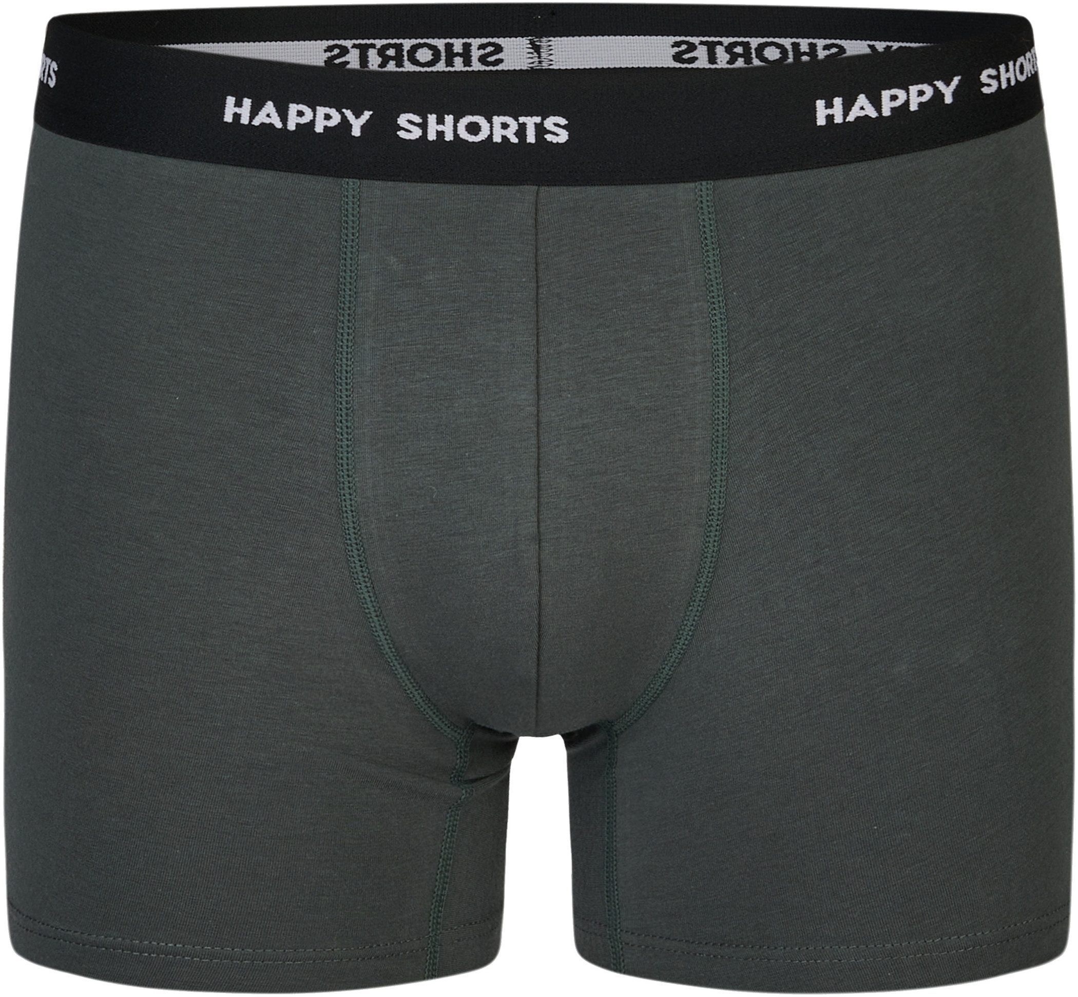 HAPPY SHORTS Trunk 2 Happy Shorts Jersey Trunk Herren Boxershorts Pant Palme Dunkel (1-St)