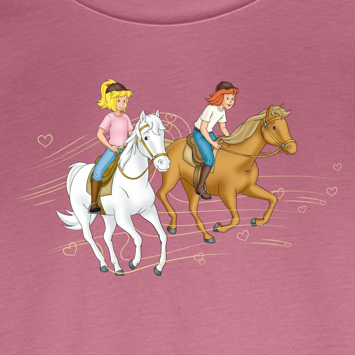 Spreadshirt T-Shirt Bibi Und Tina Ausritt Mit Amadeus Und Sabrina Kinder Premium Langarmsh (1-tlg)