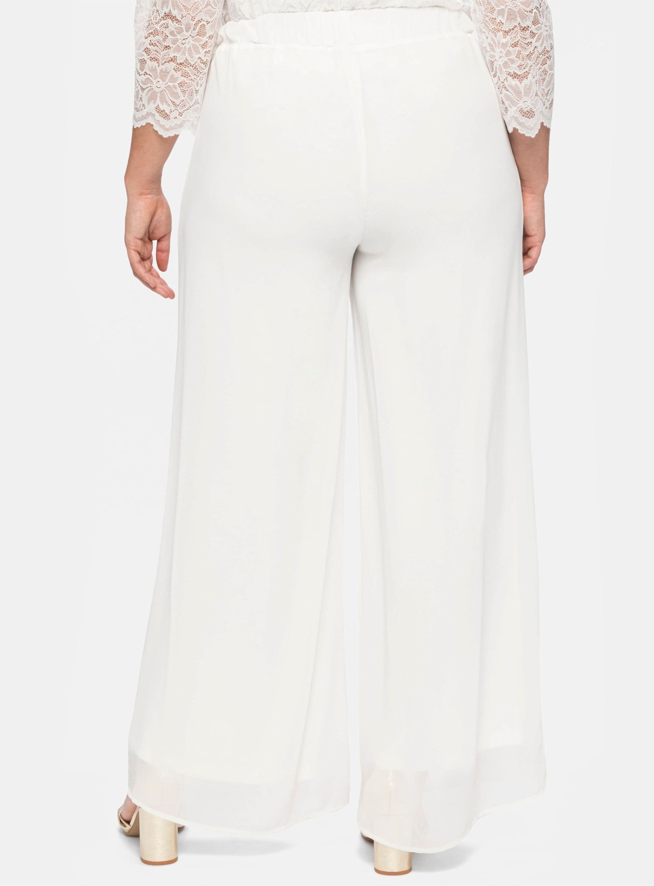 Sheego Jerseyhose Schlupfhose normal mit Chiffon im Lagenlook, gefüttert günstig online kaufen