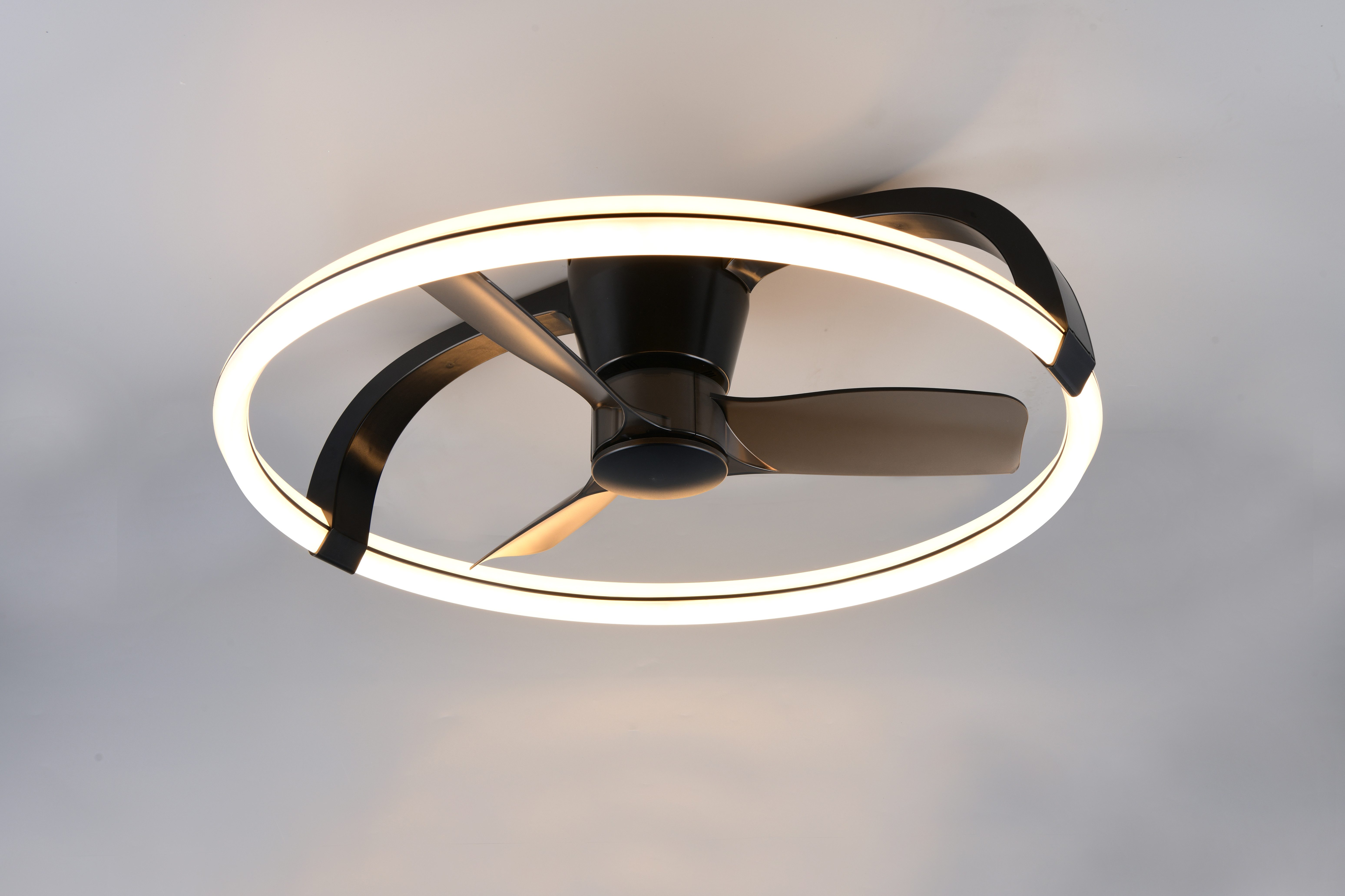 Reality Leuchten LED Deckenleuchte STOCKHOLM mit Ventilator, Deckenventilator mit Licht inklFernbedienung, Ventilatorfunktion, LED fest integriert, warmweiß - kaltweiß, 6 Geschwindigkeiten Timer Vor- & Rücklauf LED dimmbar CCT Nachtlicht