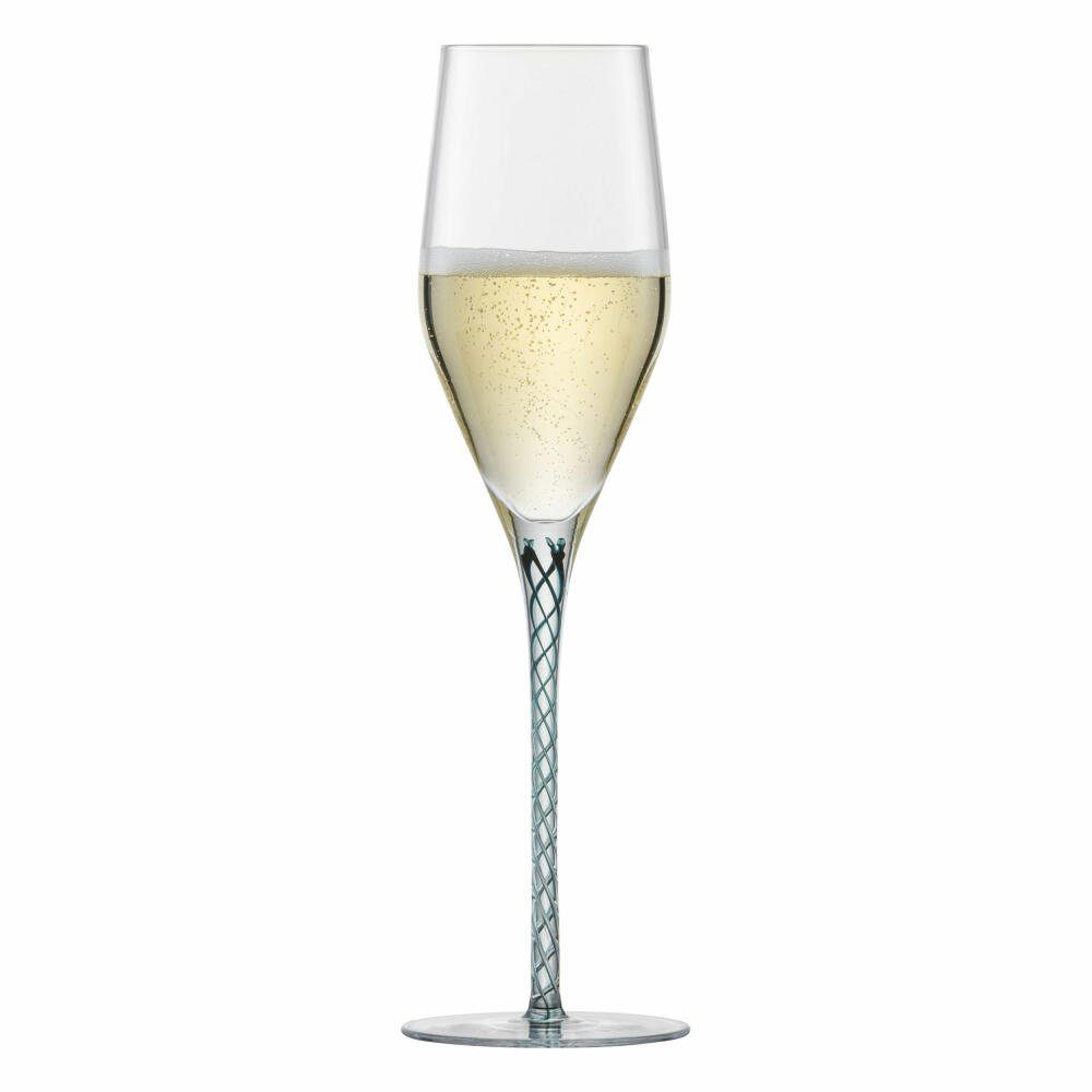 Zwiesel Glas Sektglas Spirit Tannengrün, 2-tlg., Glas, handgefertigt