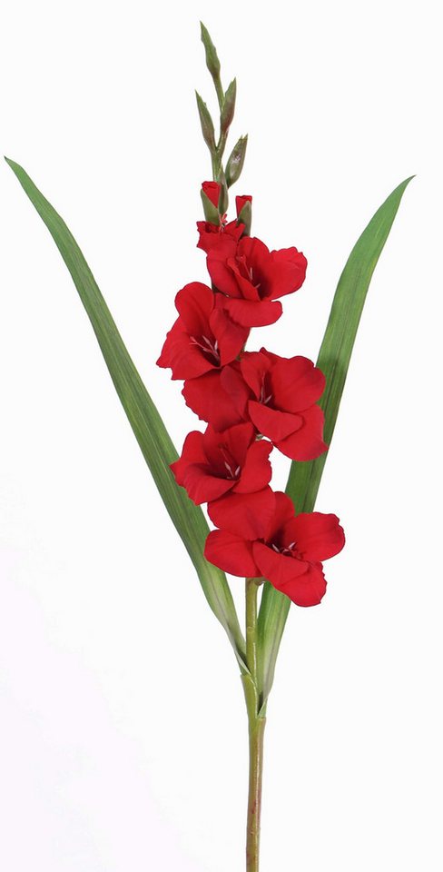 Kunstblume Künstliche Blume Gladiole ELEA, rot, 85cm, Ø Gladiole, artplants, Höhe 80.0 cm, künstliche Blume, Deko-Blume