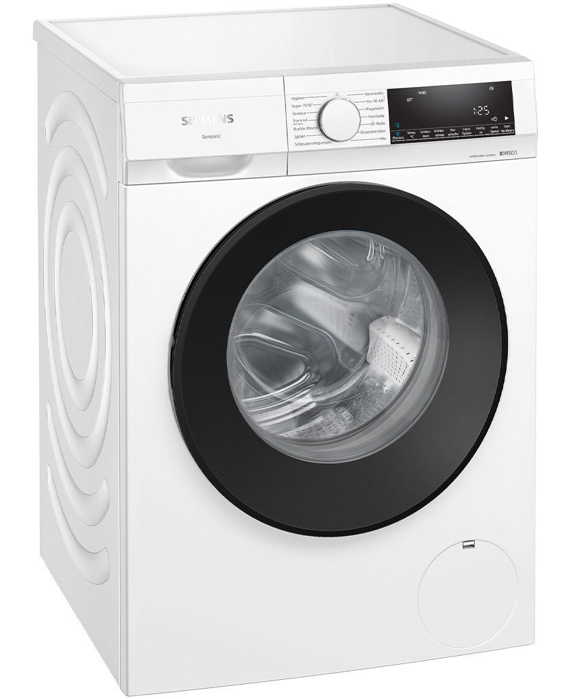 SIEMENS Waschmaschine iQ500 WG34G2070, 8 kg, 1400 U/min, Nachlegefunktion, aquaStop, LED-Display, Antiflecken-System