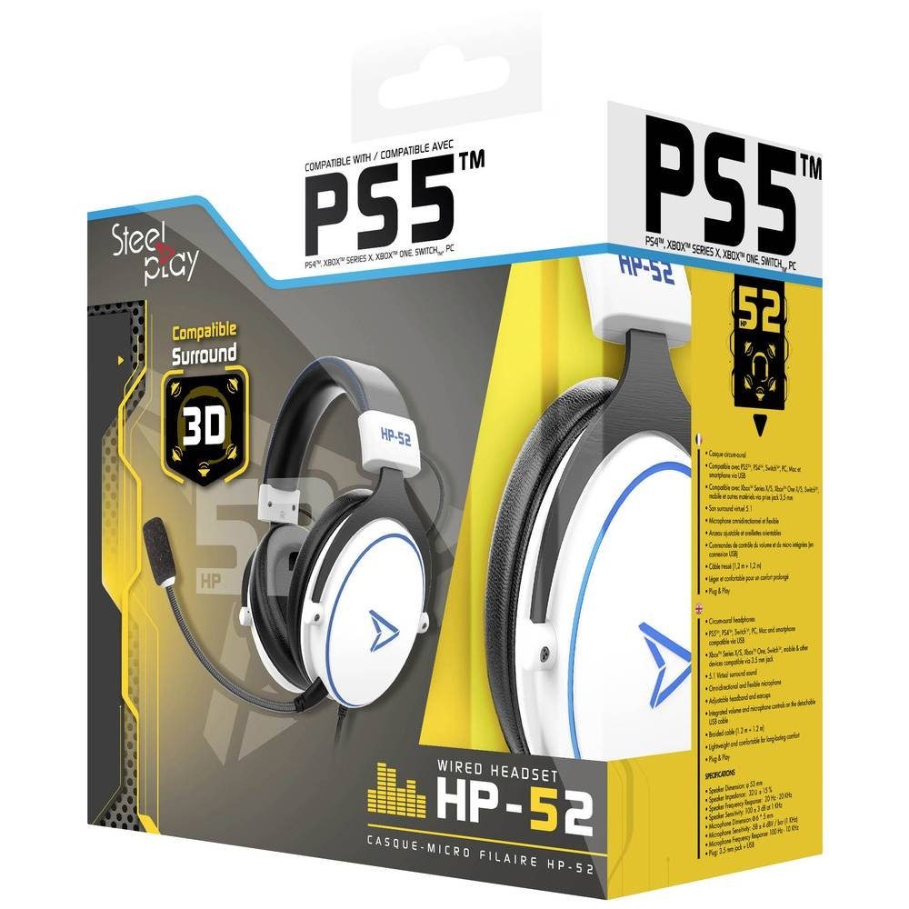 NO NAME Bundle STEELPLAY Headset (Lautstärkeregelung) Sound + Kopfhörer Wired 5.1 HP52