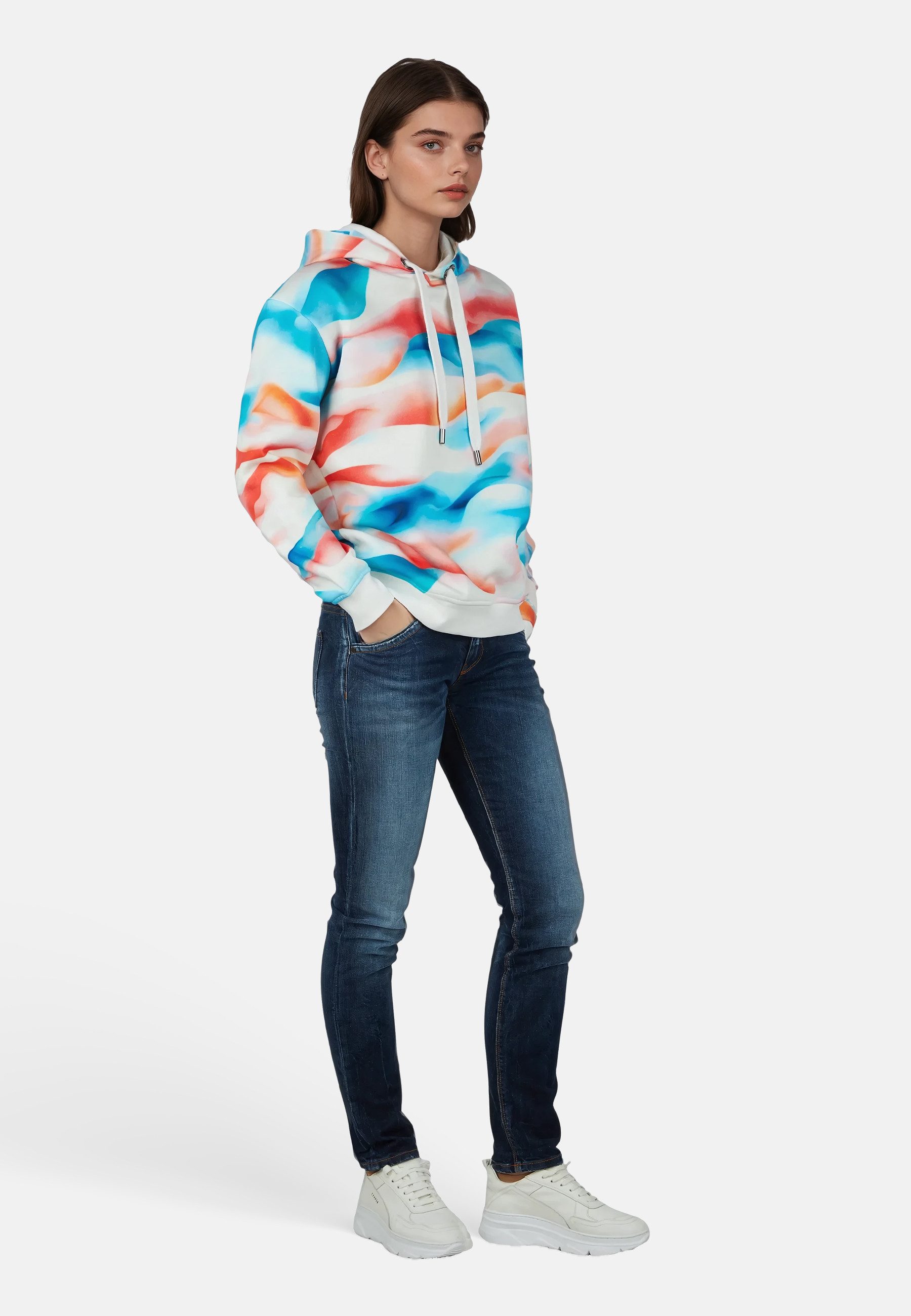 salzhaut Hoodie TÖHN Damen Relaxed-Fit salzhaut Kapuzenpullover – bequemer Fit und nordisch klares Design – Bild 4 von 5