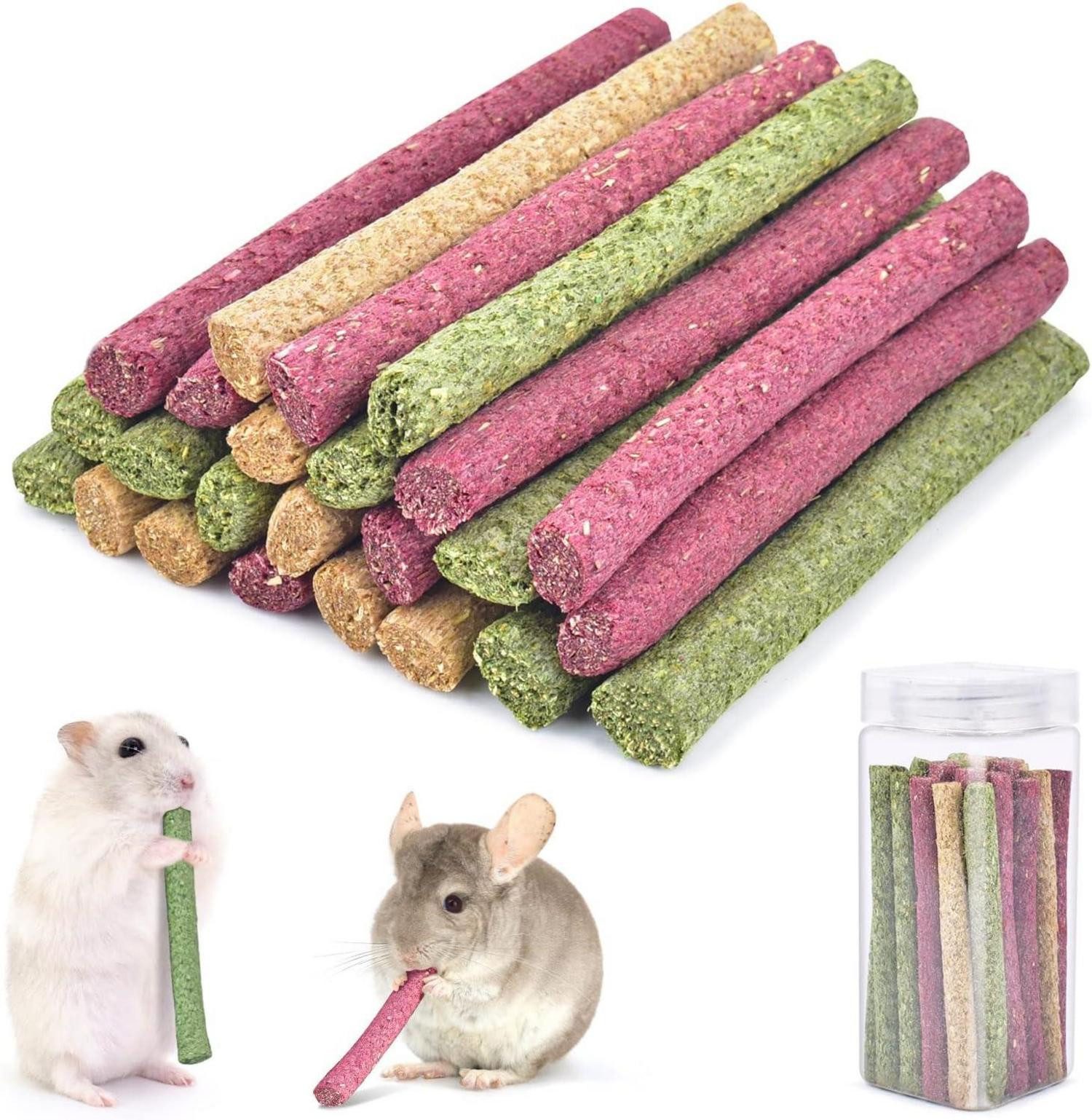 Kleintierkäfig Timothy Heu Sticks 25Stück für Hamster Kaninchen Chinchilla