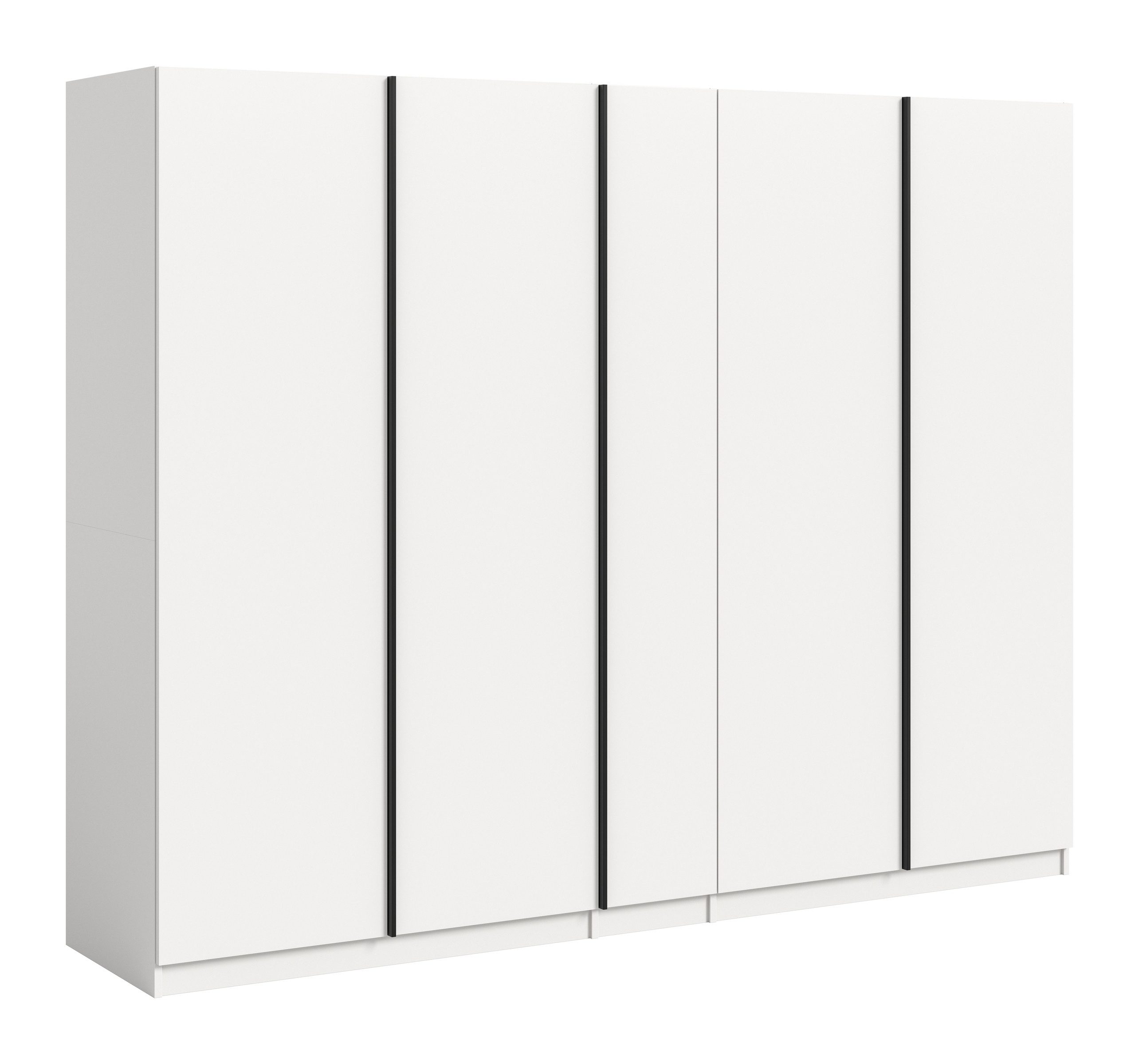 freiraum Kleiderschrank Kleiderschrank >Oakland< in Weiß - 230x183x53cm (BxHxT) in Weiß - 230x183x53cm (BxHxT)