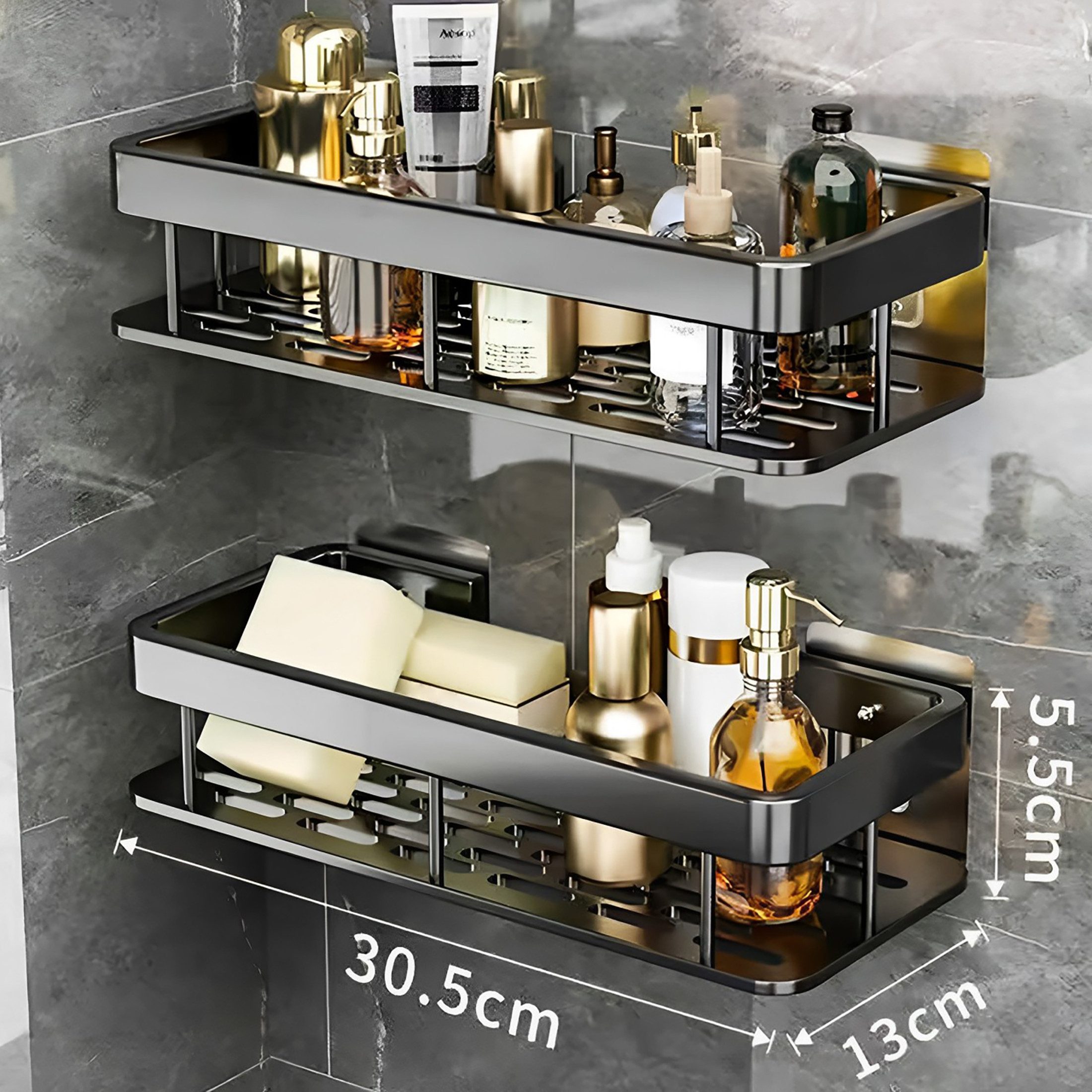 OYLCDI Duschablage 2 Stück Duschregal 30x13cm günstig online kaufen