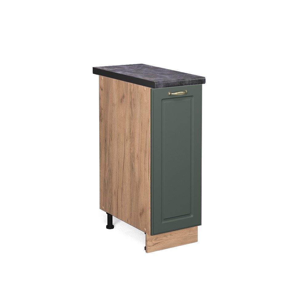 Vicco Apothekerschrank Fame-Line Grün-Gold Landhaus/Goldkraft Eiche 30 cm A günstig online kaufen