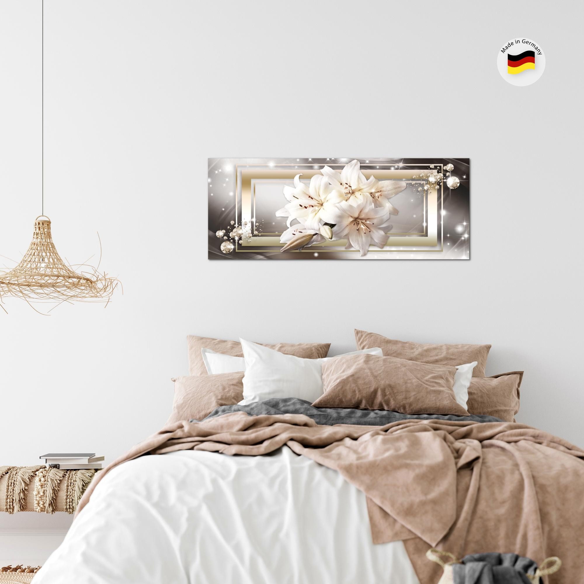 Runa Art Wandbild Wandbild Blumen Bilder XXL Wohnzimmer Schlafzimmer 100 x 40 cm, (1 St) – Bild 2 von 5
