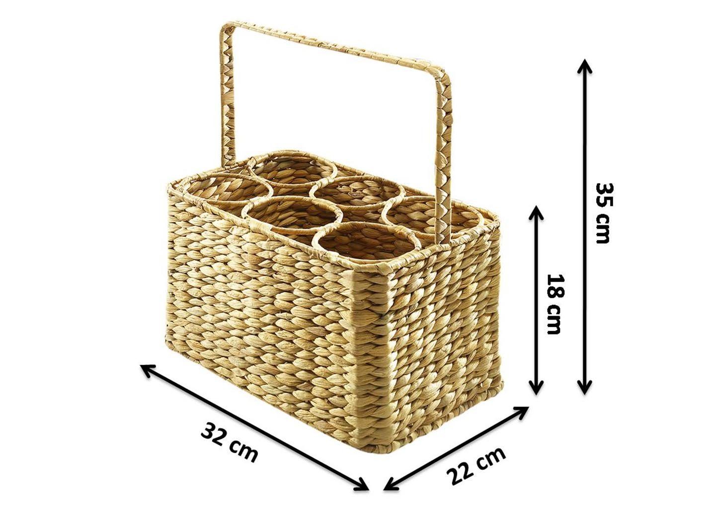 Kobolo Flaschenkorb Flaschenträger -Wasserhyazinthe- für 6 Flaschen günstig online kaufen