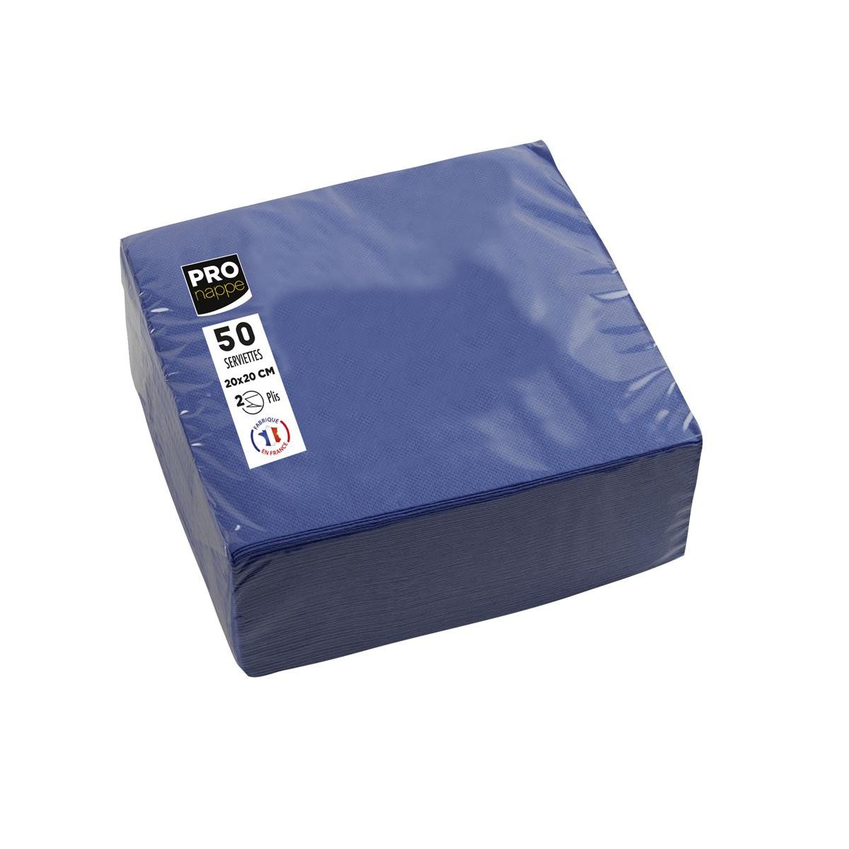 PROnappe Papierserviette PROnappe Servietten marineblau 2-lagig 10,0 x 10,0 cm 50 St.