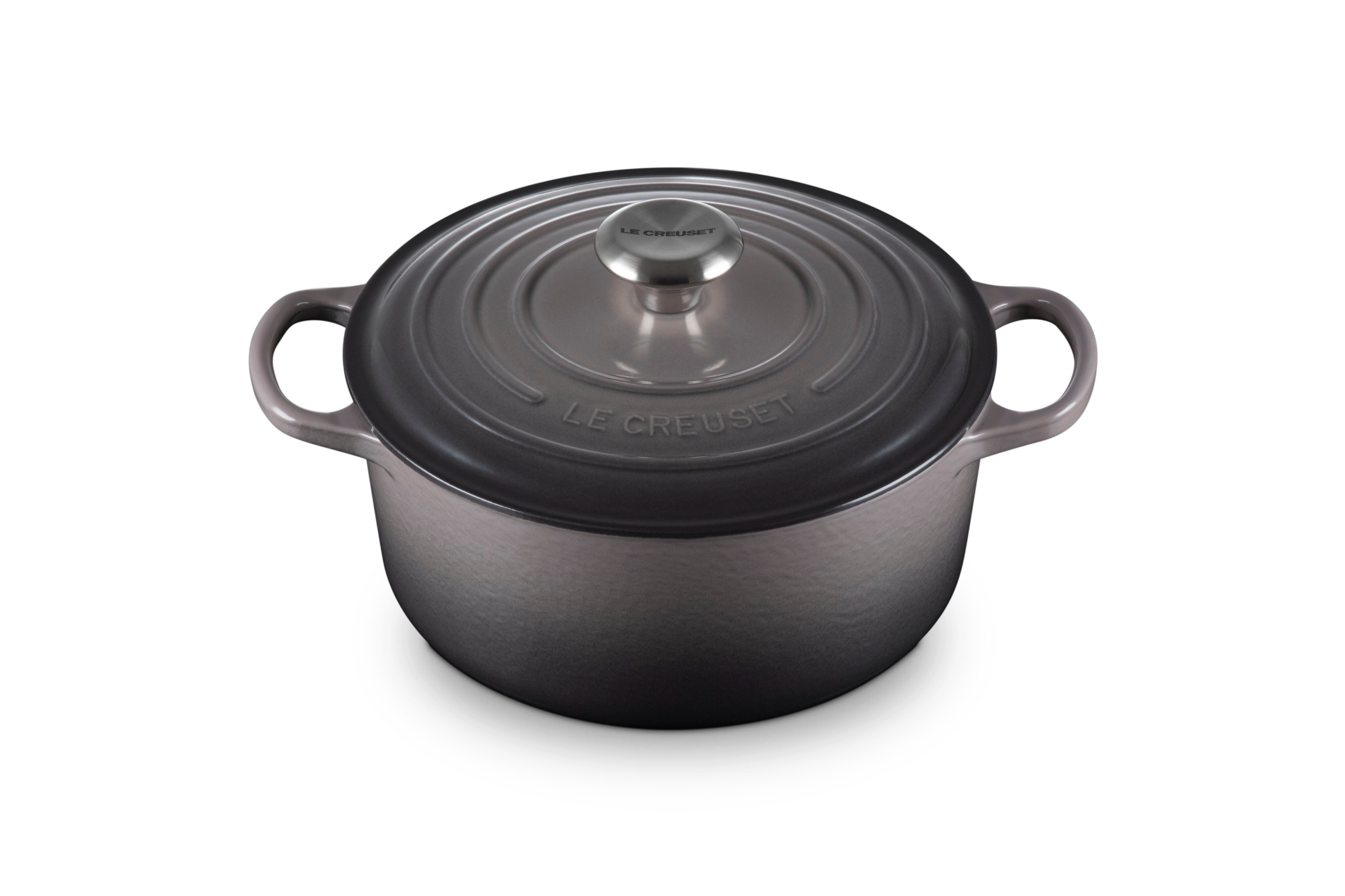 LE CREUSET Bräter Signature Gusseisen-Bräter, Gusseisen, Rund, Ø 24 cm, 3,5 l, 4,31 kg, Flint, 21177244442430 – Bild 2 von 5