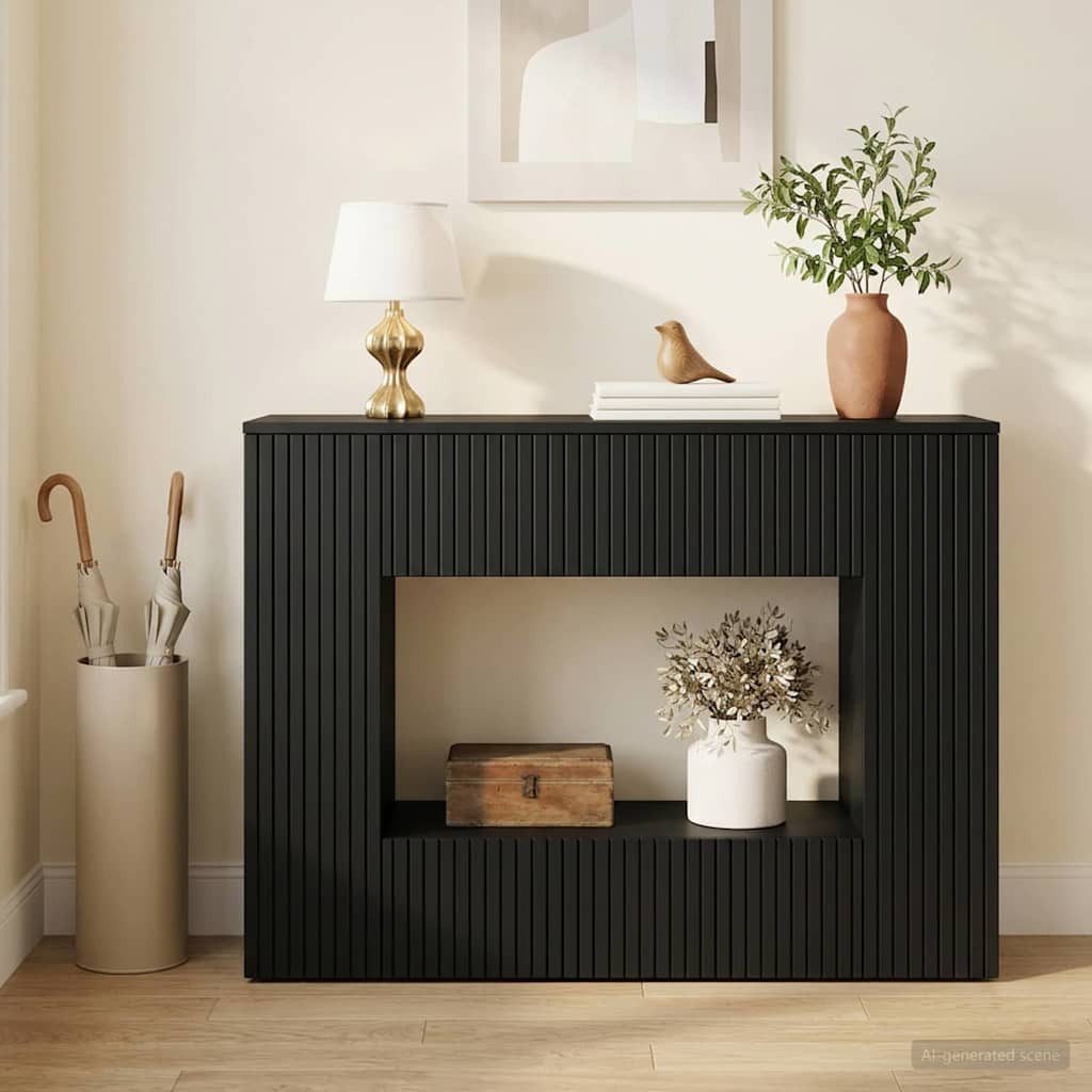 vidaXL Konsolentisch Konsolentisch Schwarz 101 x 29 x 74 cm Holzwerkstoff (1-St)