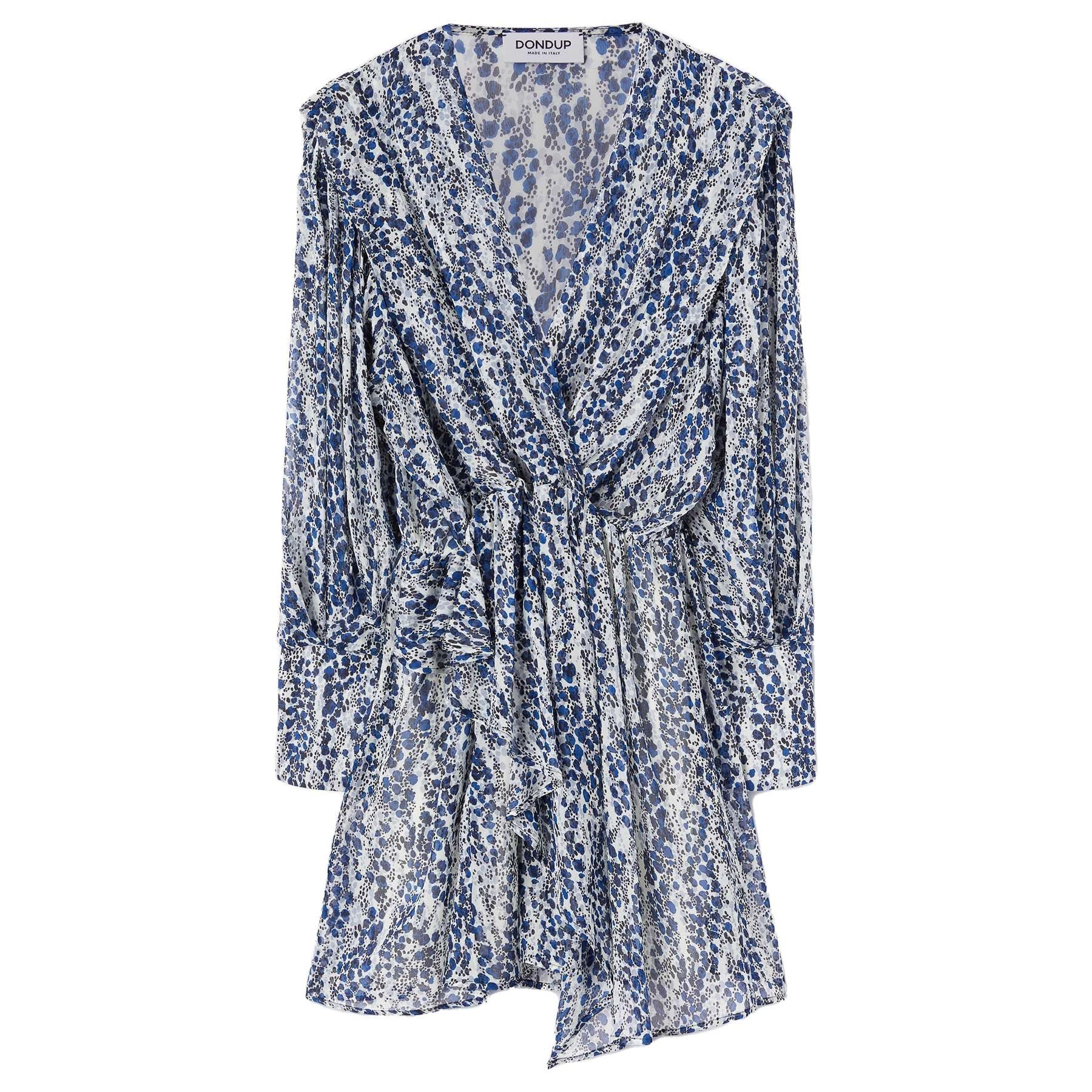 DONDUP Jerseykleid DONDUP Kleid aus Viskose - Blau