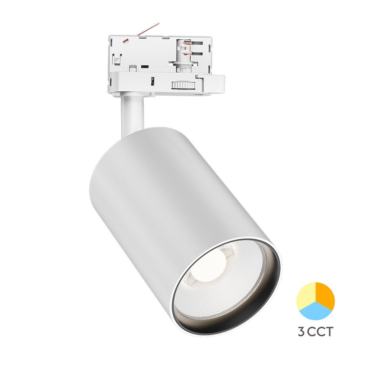 Braytron Schienensystem-Leuchten 3-Phasen LED-Schienenstrahler 30W – 3CCT für flexible Beleuchtung, LED fest integriert, Neutralweiß, Kaltweiß, Warmweiß, Schwenkbar, Drehbar, 3CCT