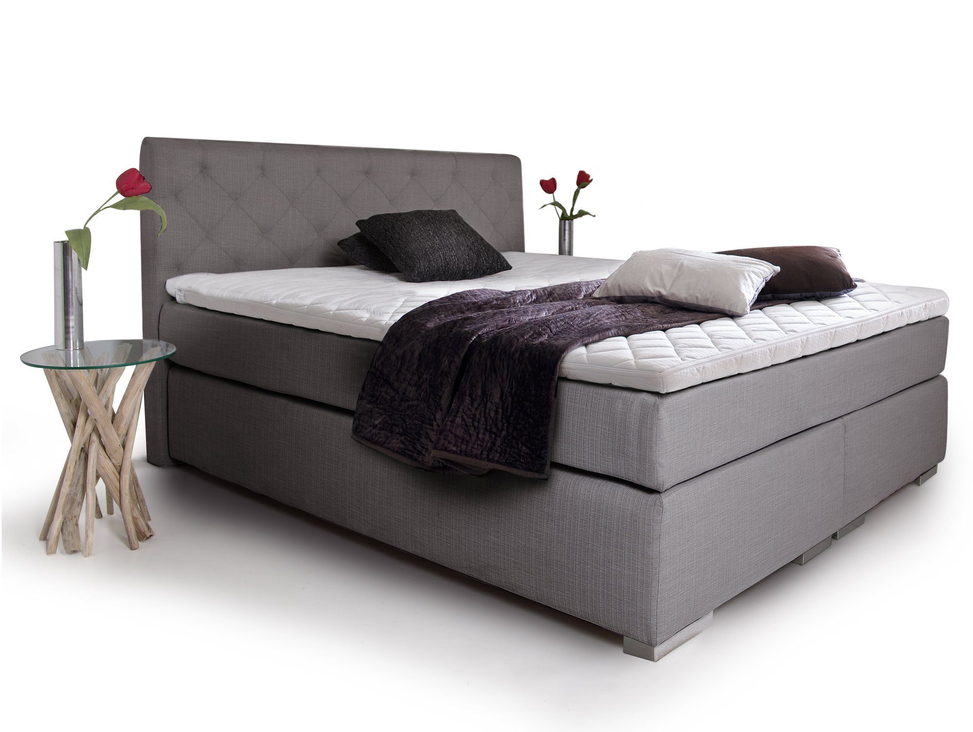 Moebel-Eins Boxspringbett PREMIUM Boxspringbett inkl. Kopfteil, PREMIUM Boxspringbett inkl. Kopfteil