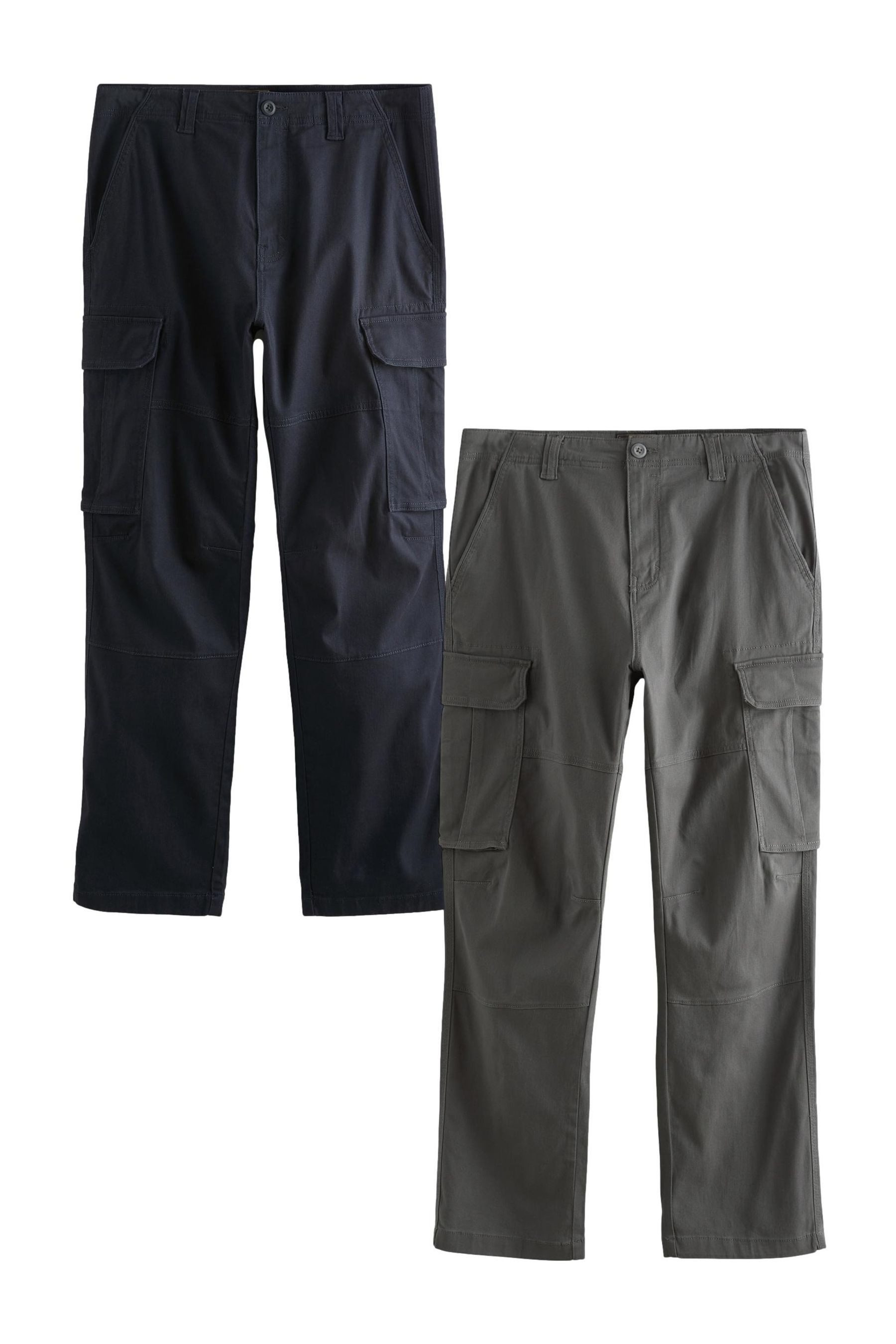 Next 2 PACK-REGULAR FIT - Cargohose - Black Green Produktbild-Vorschau 10