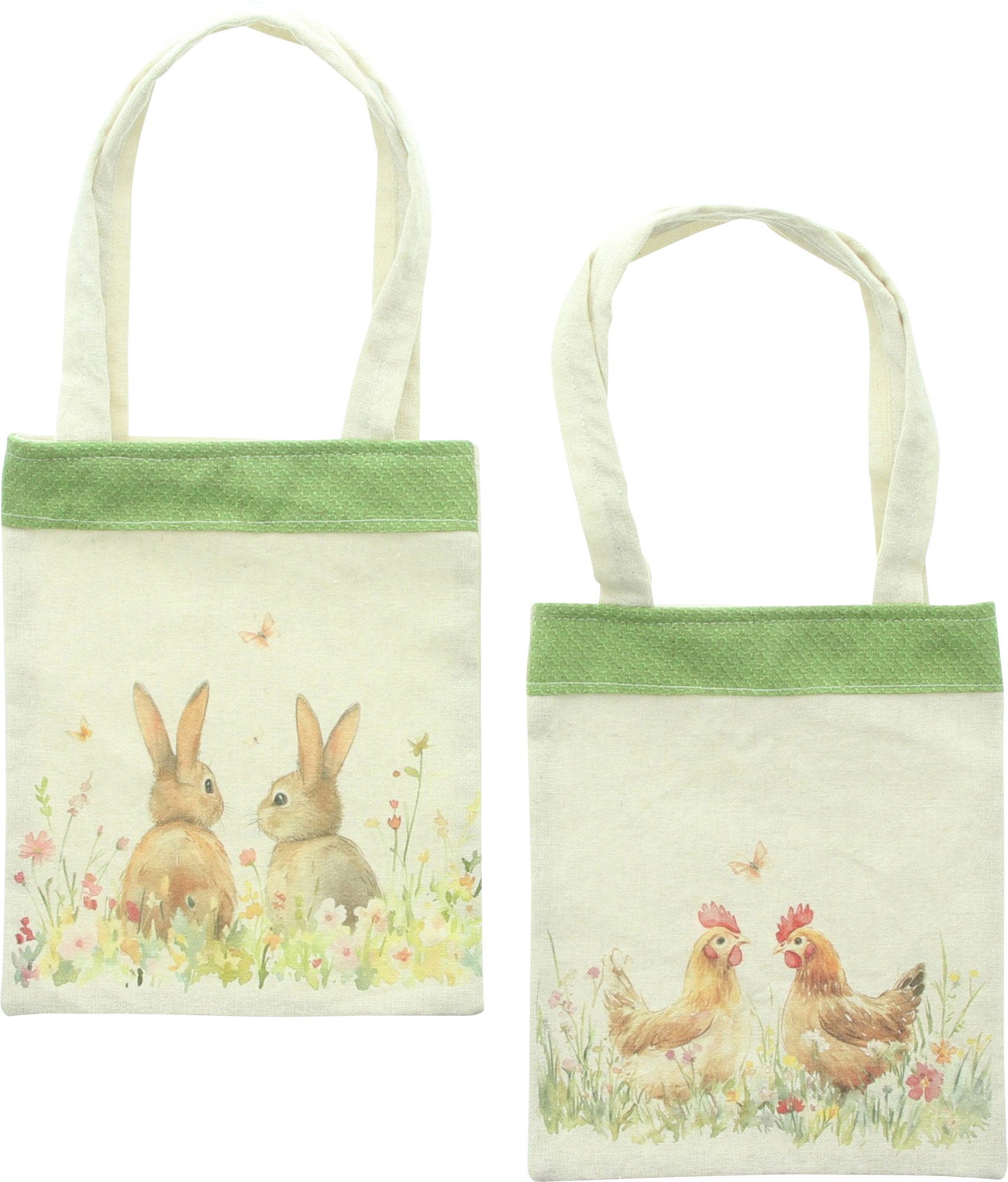 Tragetasche Geschenktasche "Ostern" 2er-Set, gemustert
