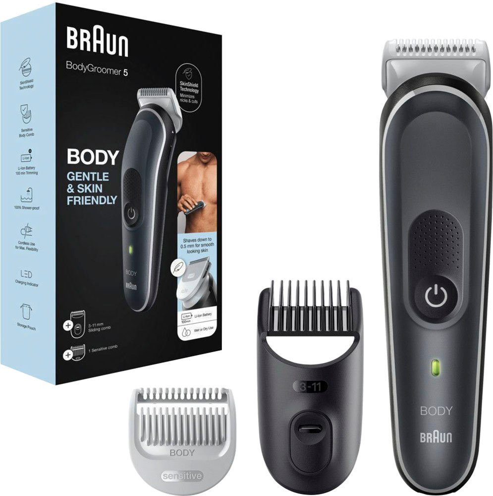 Min. Wasserdicht, Haarschneider Laufzeit 100 BG5350, Braun Bodygroomer