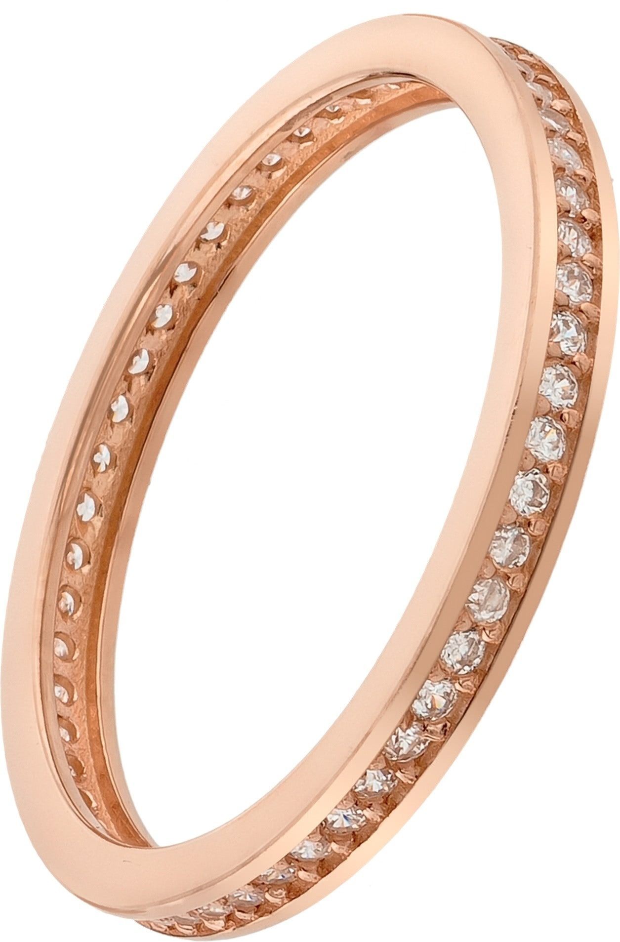 Balia Goldring Balia Damen Ring Zirkonia einreihig (Fingerring), Damen Ring 1-reihig Zirkonia, 56 (17,8), Gold 333, Farbe: weiß, rose