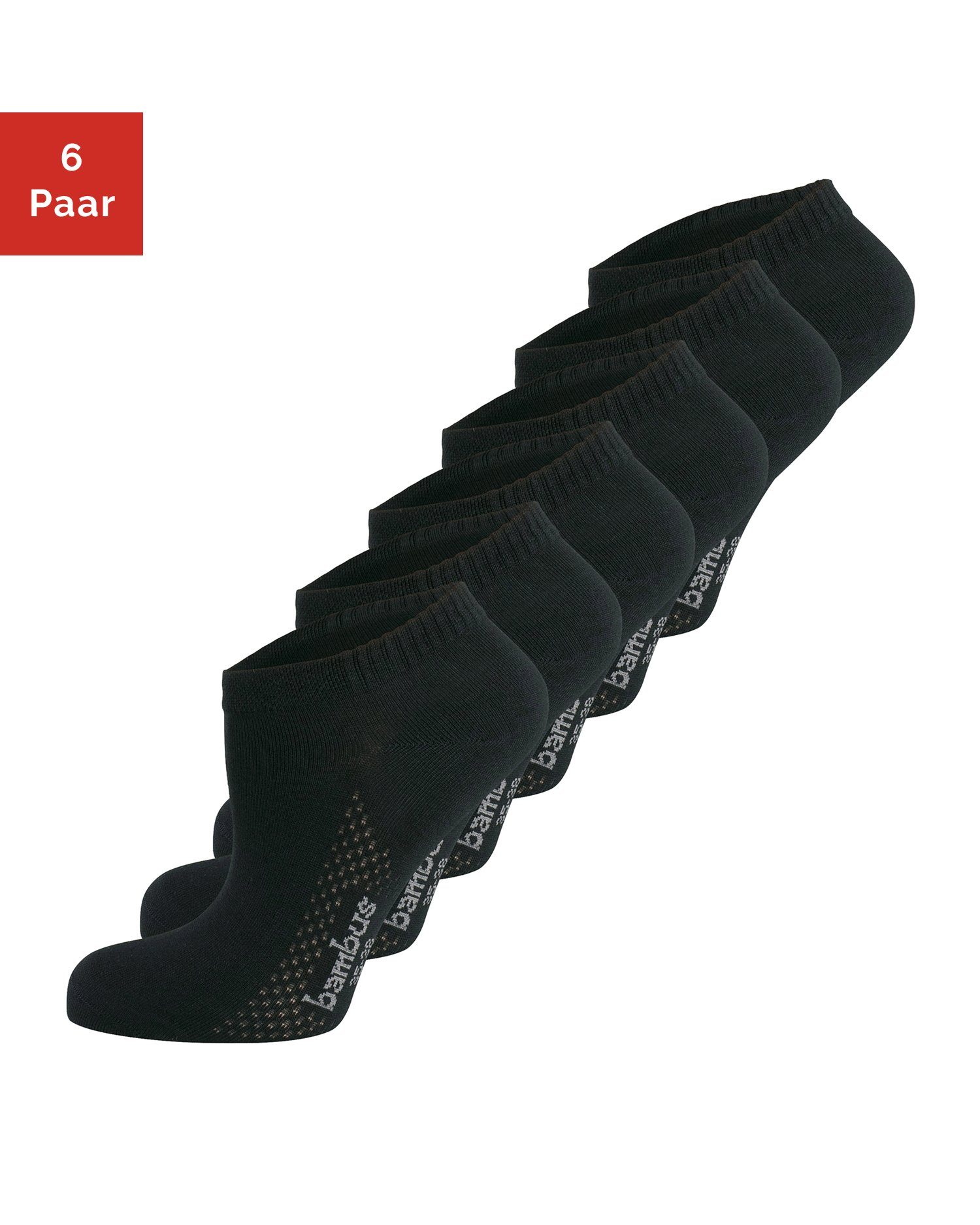 Unsichtbar & Anti-Rutsch bam&bü Premium Sneaker Socken Damen aus Bambus 4er Pack