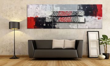 WandbilderXXL XXL-Wandbild Harmony of Contrast 240 x 80 cm, Abstraktes Gemälde, handgemaltes Unikat