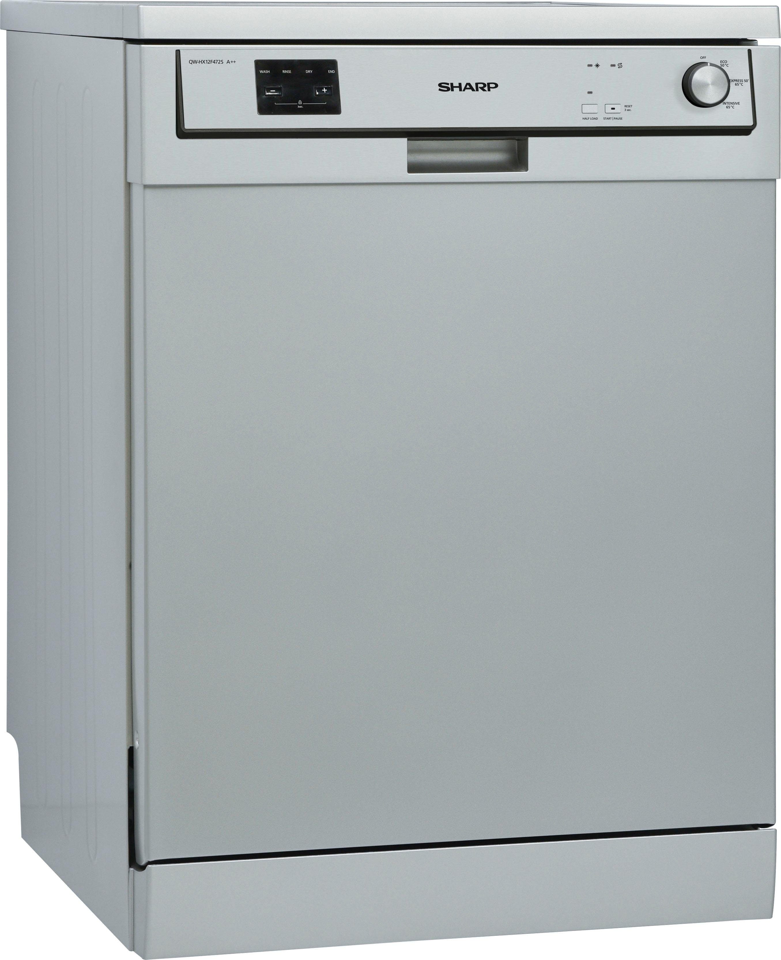 Sharp Standgeschirrspüler, QW-HX12F472S-DE, 12 l, 12 Maßgedecke - Sharp