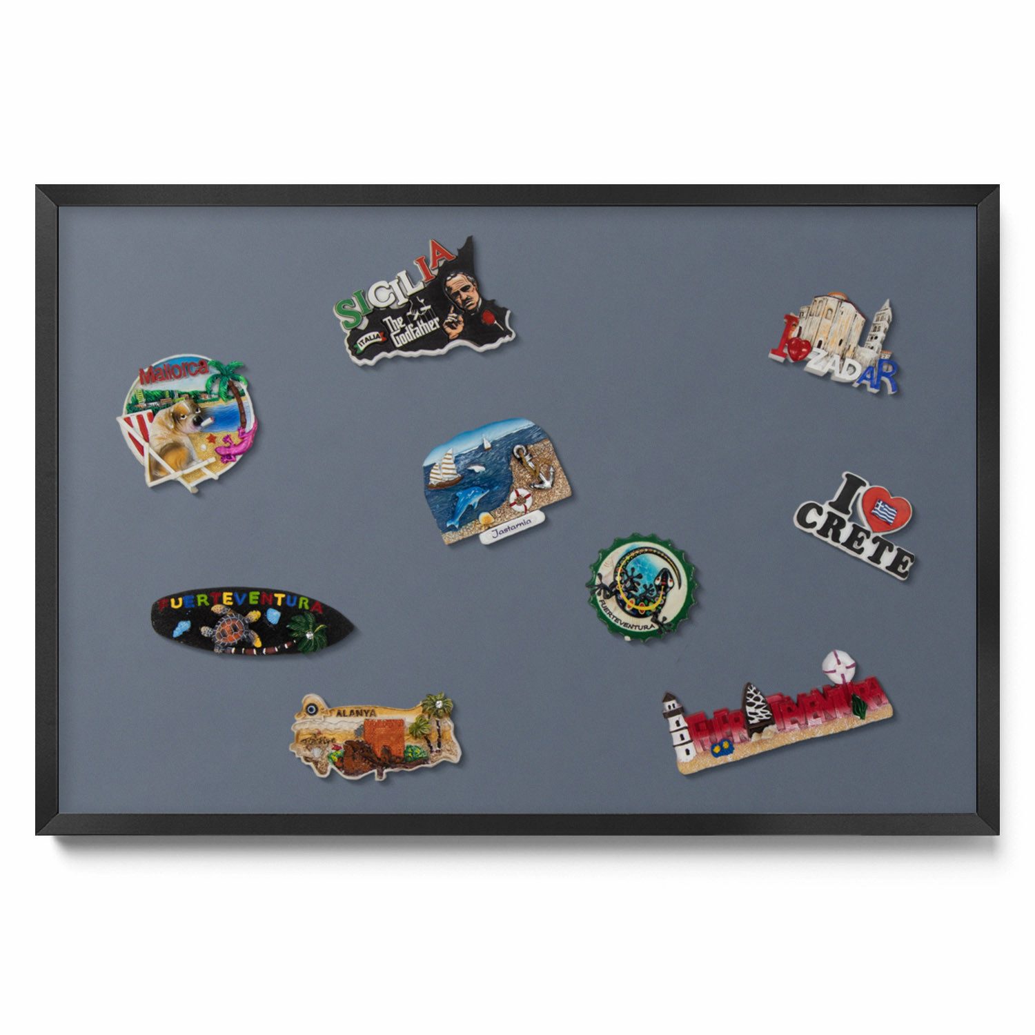 Tulup Magnettafel mit schwarzem Rahmen, einfarbigen Farben, für das Homeoffice, Magnetisches Memoboard Dekorative für Erinnerungen