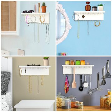 Belle Vous Organizer White Jewelry Holder Wall Shelf, Schmuckhalter Wandregal Weiß Organizer