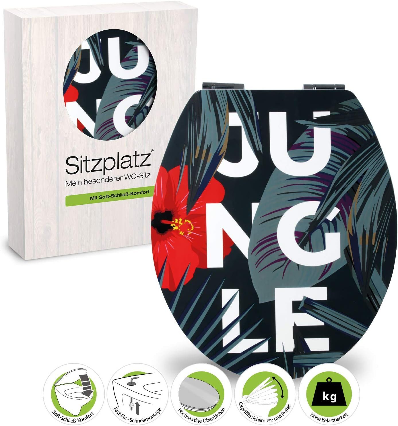 SANITOP WINGENROTH WC-Sitz DSCHUNGEL, mit Absenkautomatik günstig online kaufen