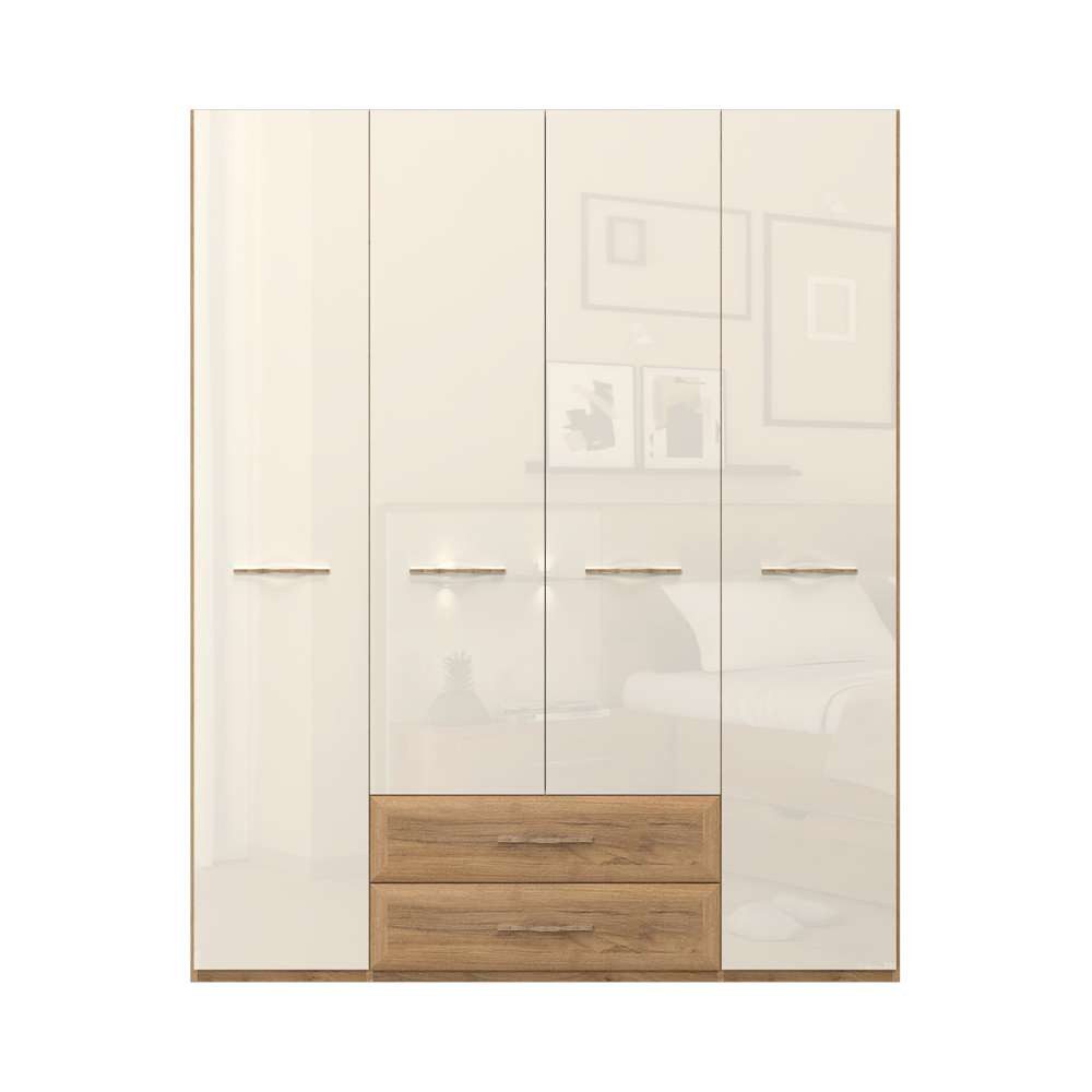 Home affaire Kleiderschrank "Gala, beige hochglänzend UV lackiert, kratzfes günstig online kaufen