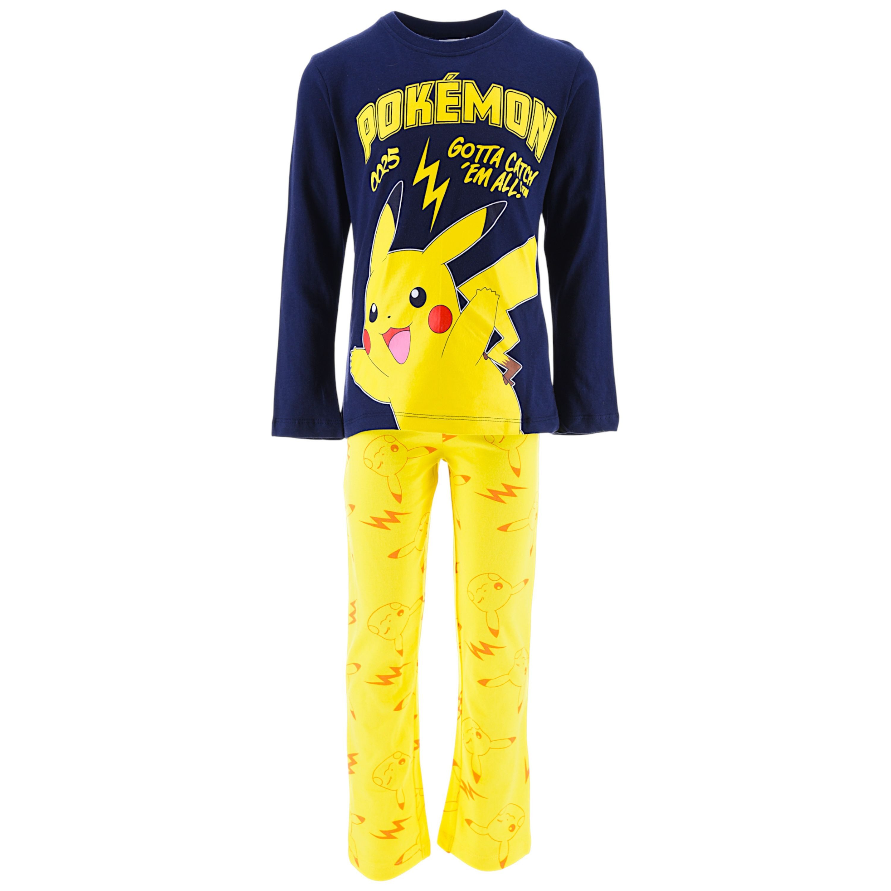 POKÉMON Schlafanzug Pikachu (2 tlg) Jungen Pyjama langarm Gr. 104-152 cm