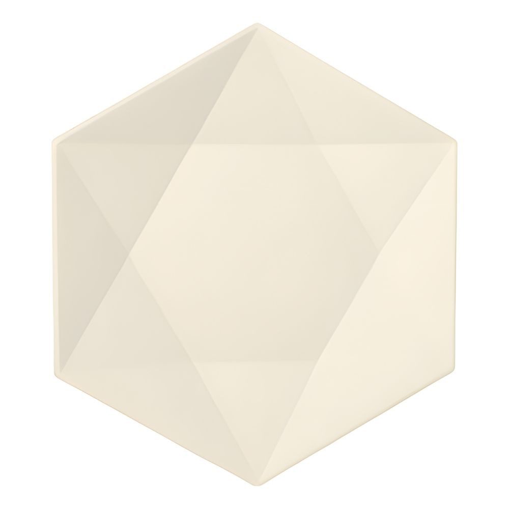 PAPSTAR Einwegteller 25 x Teller Zuckerrohr pure 6-eckig 2,5 x 26 x 23 cm weiss Diamond