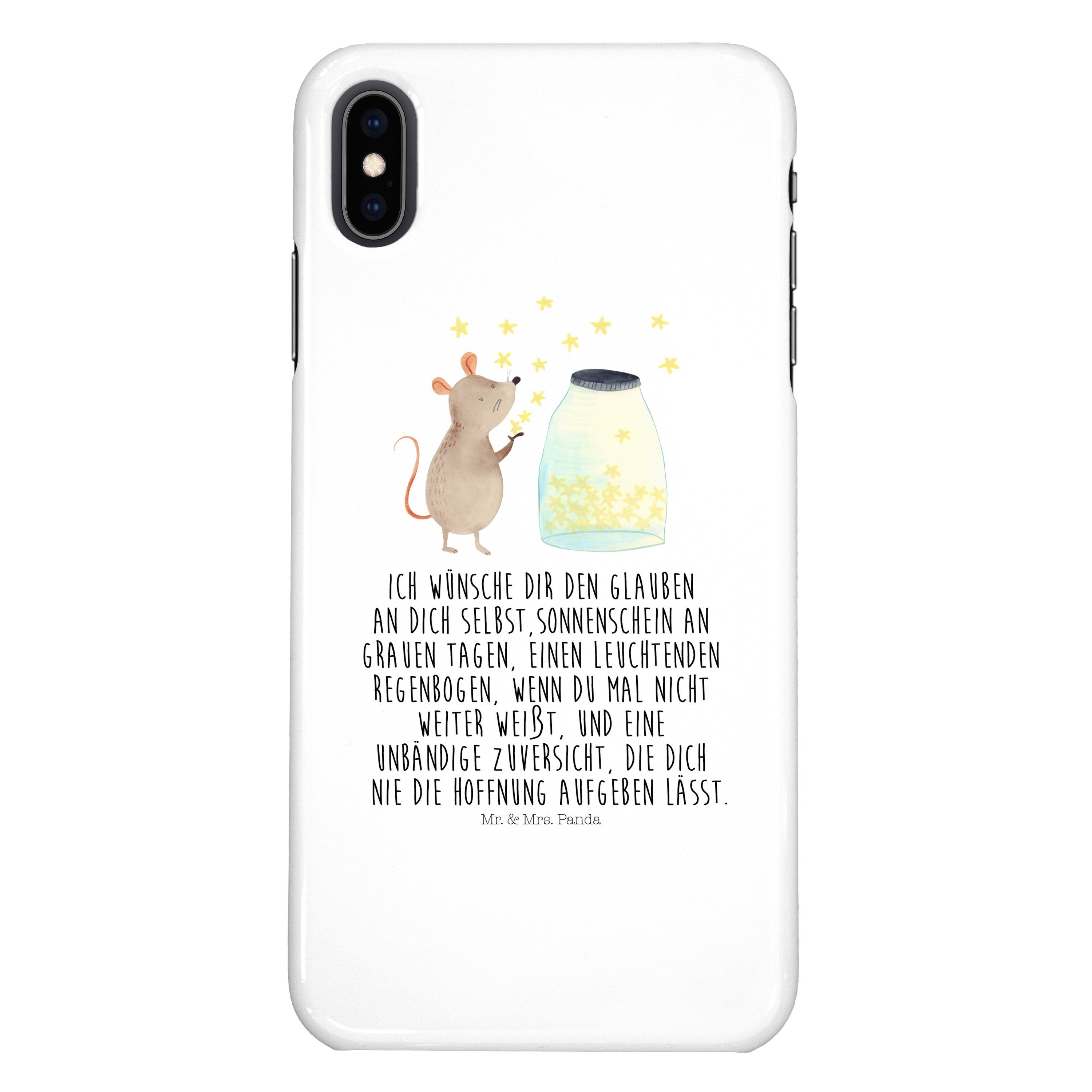Mr. & Mrs. Panda Handyhülle Maus Sterne Weiß Geschenk, Geburt