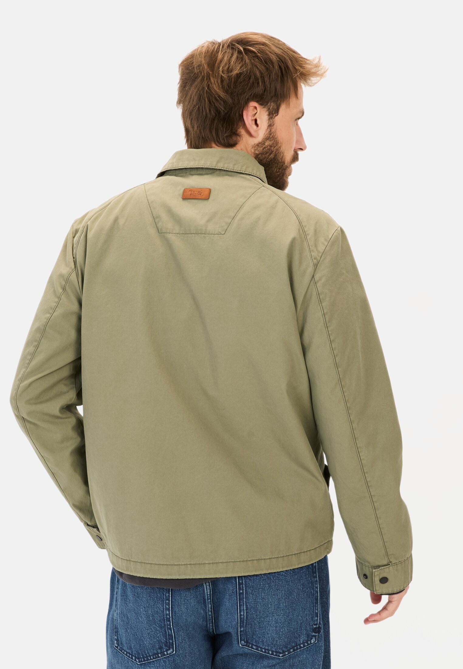 camel active Blouson mit Mehrtaschen-Design Langarm Doppelkragen Markenlogo günstig online kaufen
