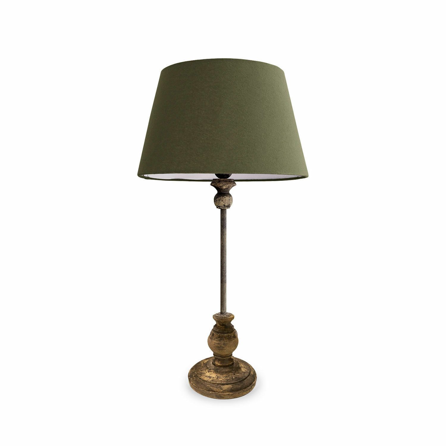 Mirabeau Tischleuchte Tischlampe Karlora grün/antikbraun