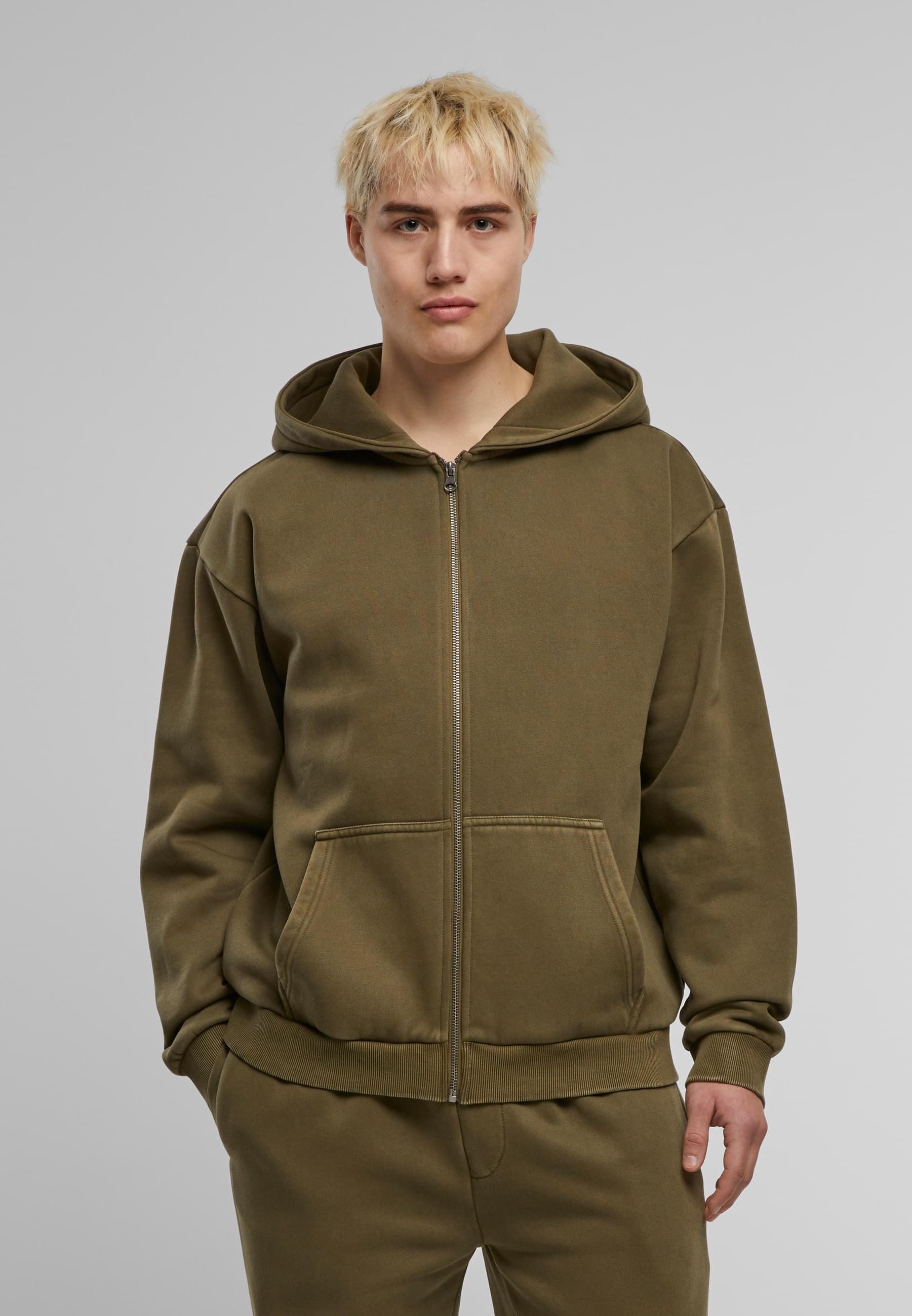 URBAN CLASSICS Sweatjacke Urban Classics Vintage Heavy Zip Hoodie