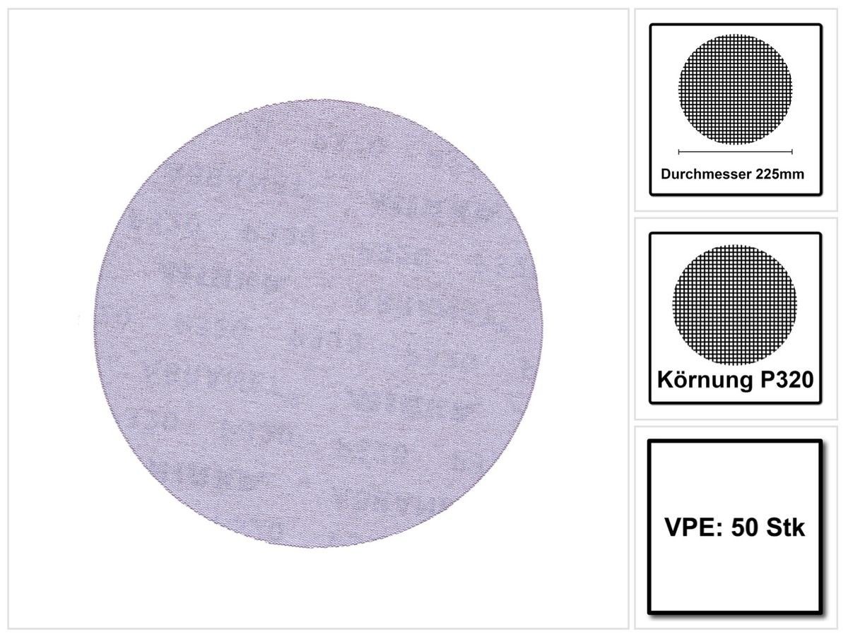 Stk. 5422302532) ABRANET 225 Schleifscheibe Mirka P320 50 Grip mm Schleifscheiben (2x