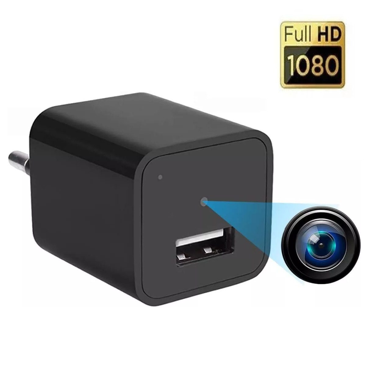 SpionProfi Überwachungskamera Mini Kamera Video Ton Überwachungskamera mit Bewegungsmelder Haus Cam (Innenbereich, Universal Usb Ladegerät versteckte Kamera Spycam Spion Haus Mini Cam)