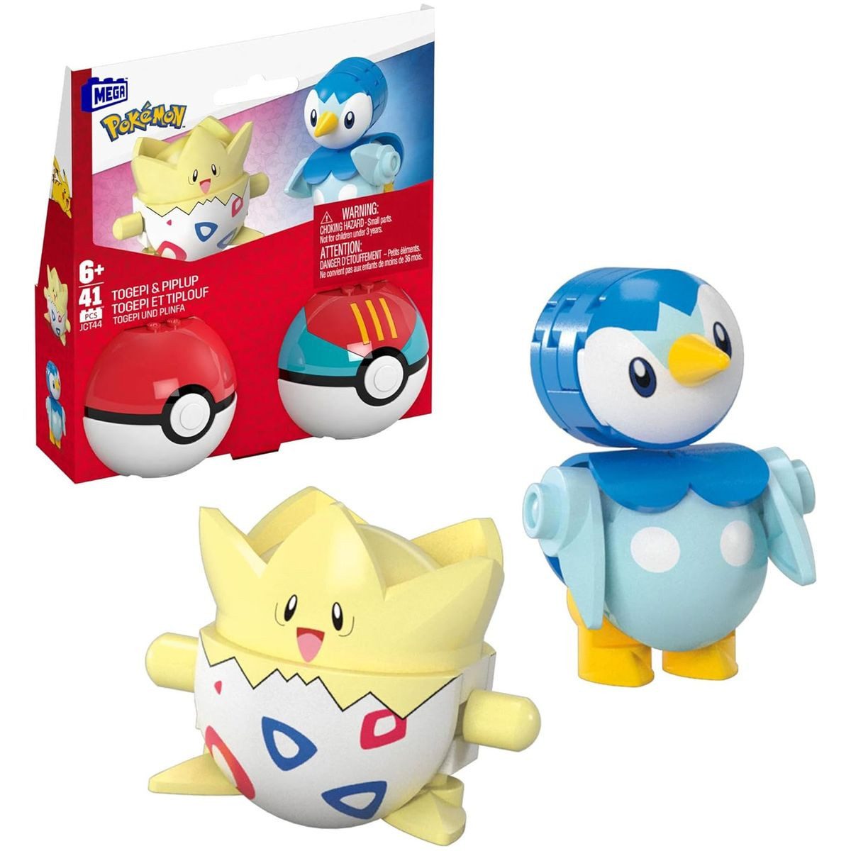 Mattel® Mattel JCT44 - MEGA - Pokémon - Pokéball 2er-Pack, Togepi und Plinfa Spielbausteine