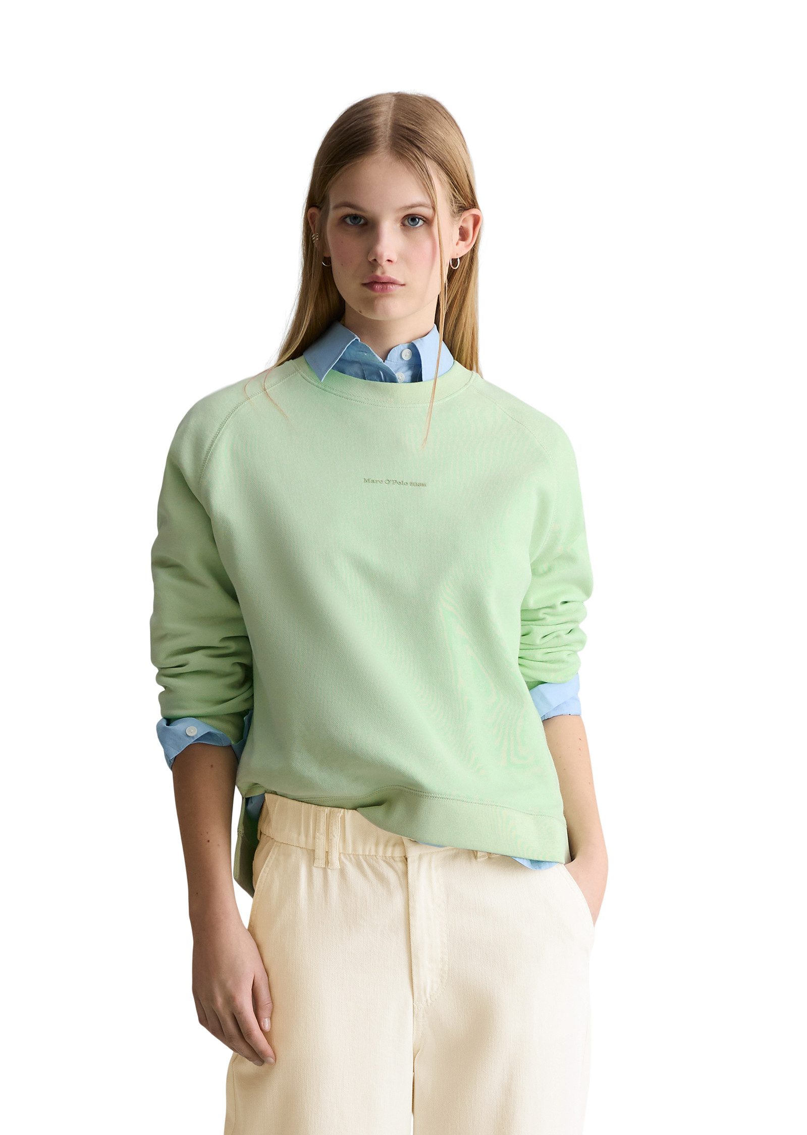 Marc O'Polo DENIM Sweatshirt relaxed fit, aus Organic Cotton, mit Schlitzen günstig online kaufen