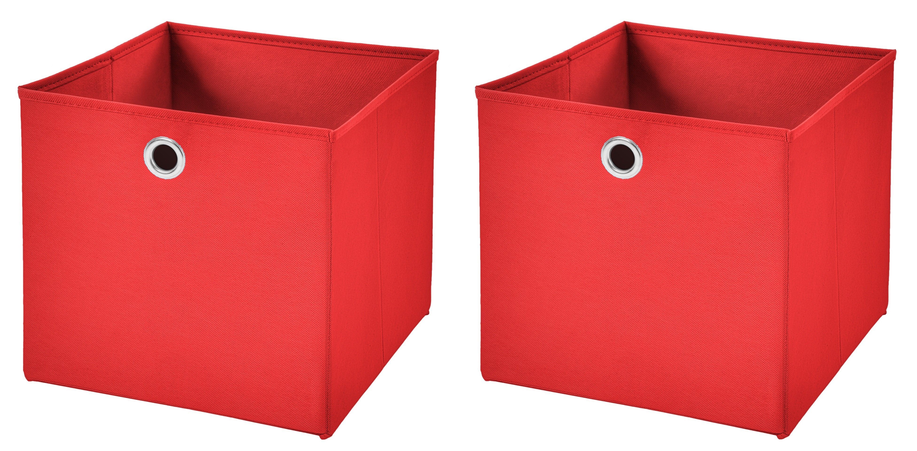 StickandShine Faltbox 2 Stück Faltboxen 28 x 28 x 28 cm faltbar ohne Deckel Aufbewahrungsbox in verschiedenen Farben (2er SET 28x28x28) 28cm